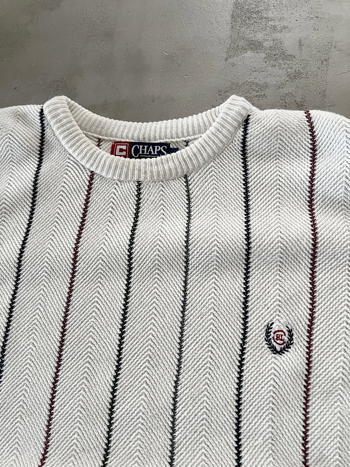 CREME RALPH LAUREN KNIT SWEATER - 2000S - XL