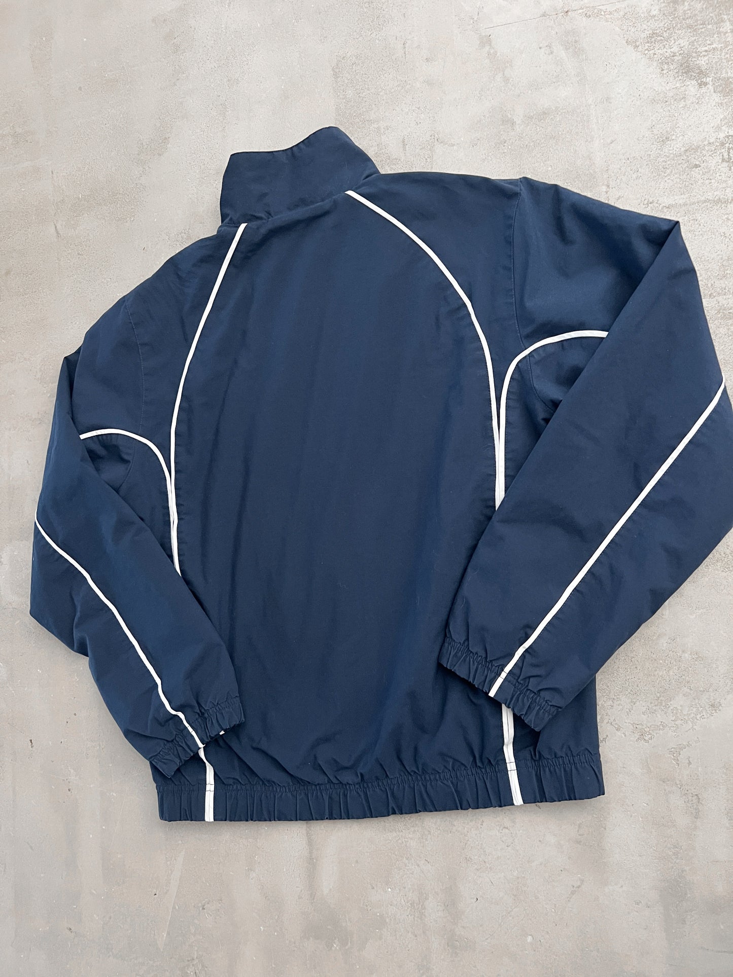 NAVY/WHITE NIKE TRACK JACKET - 2000S - S