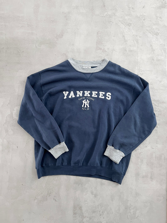 NAVY YANKEES SWEATER - 2000S - L