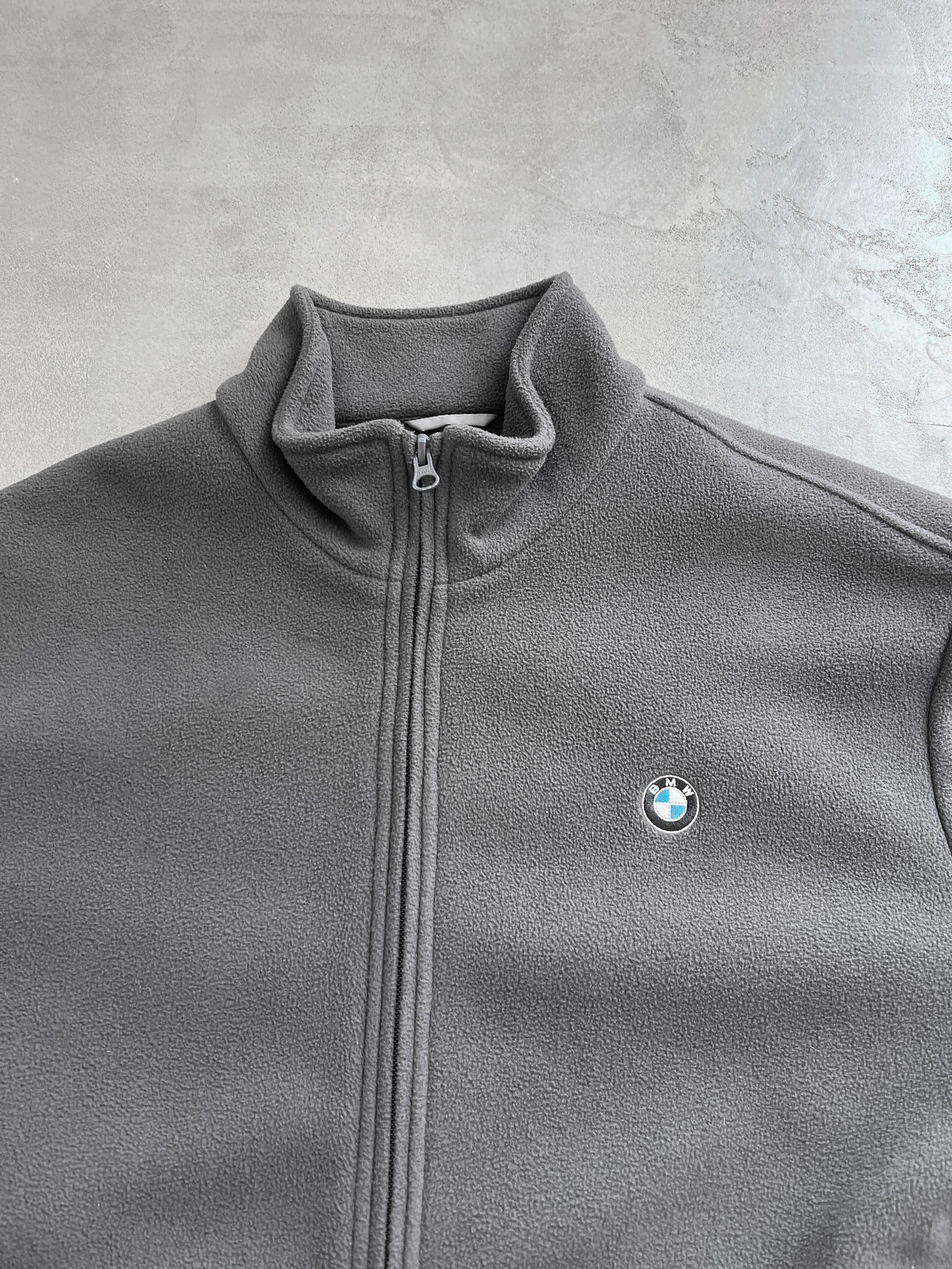 GREY BMW FLEECE JACKET - 2000S - XL