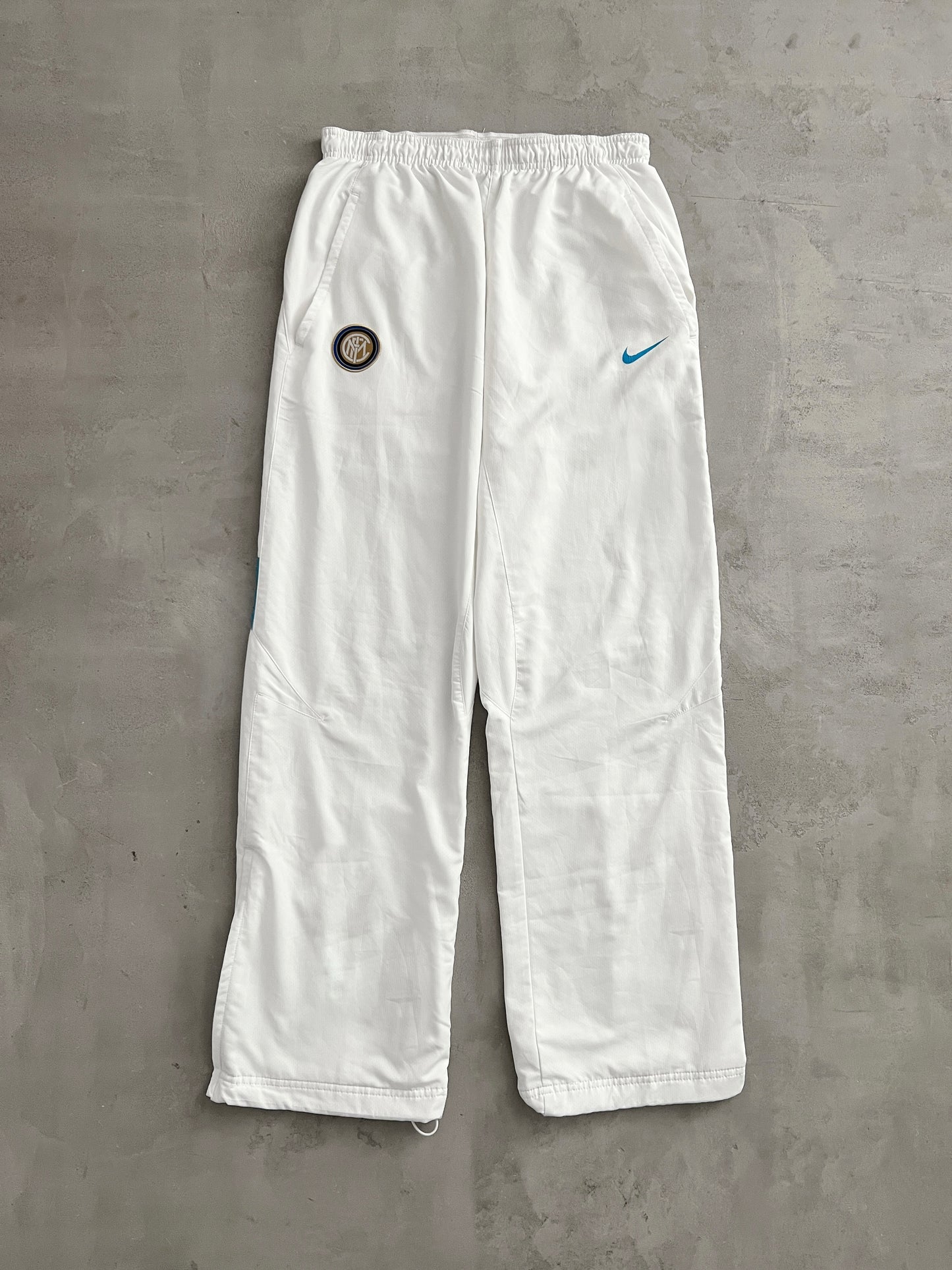WHITE/BABY BLUE INTER MILAN NIKE PANTS - 2000S - S