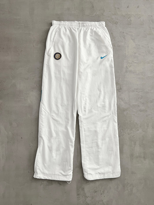 WHITE/BABY BLUE INTER MILAN NIKE PANTS - 2000S - S