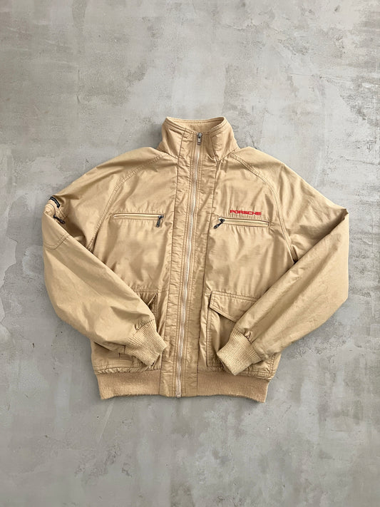 BEIGE PORSCHE JACKET - 1990S - S