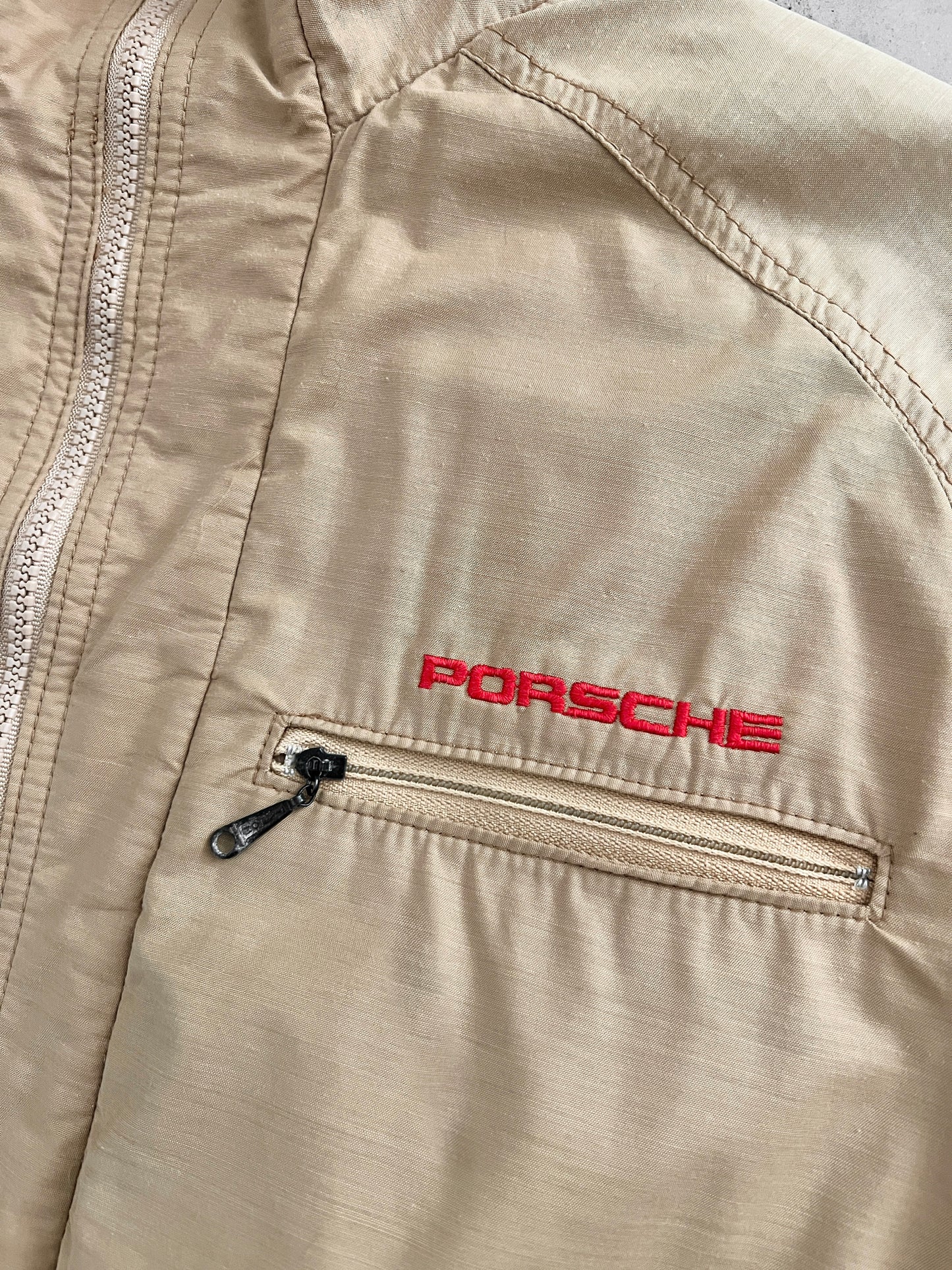 BEIGE PORSCHE JACKET - 1990S - S