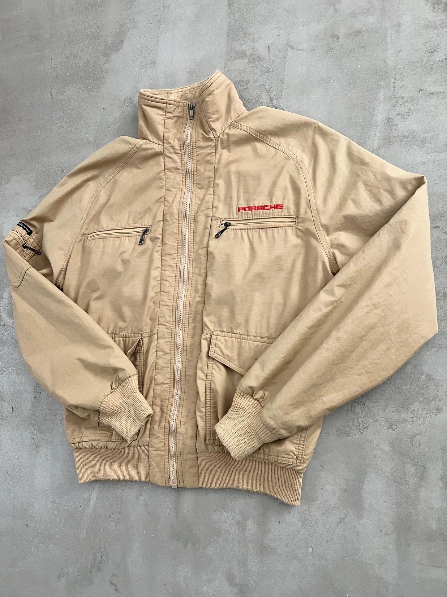BEIGE PORSCHE JACKET - 1990S - S