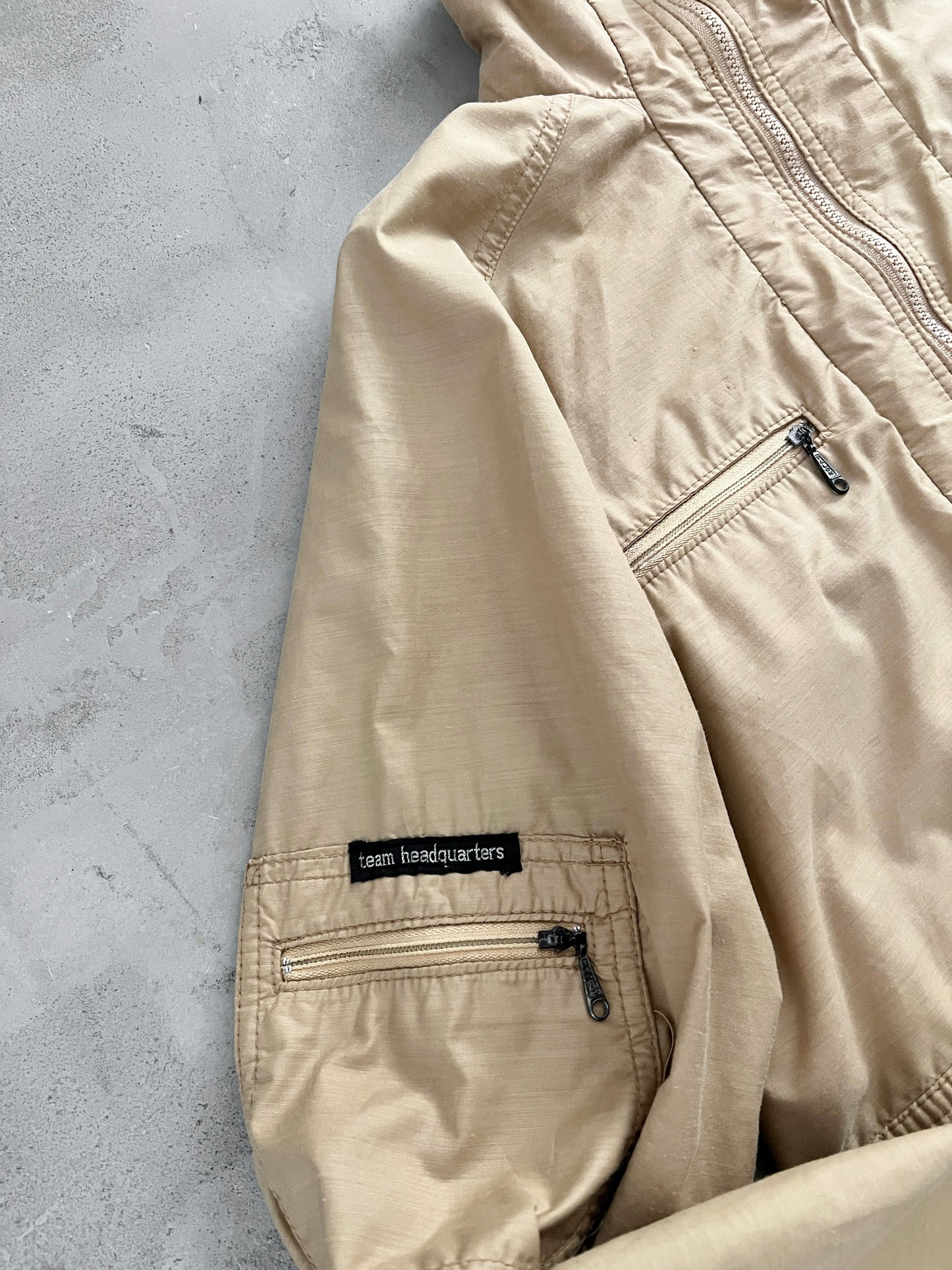 BEIGE PORSCHE JACKET - 1990S - S