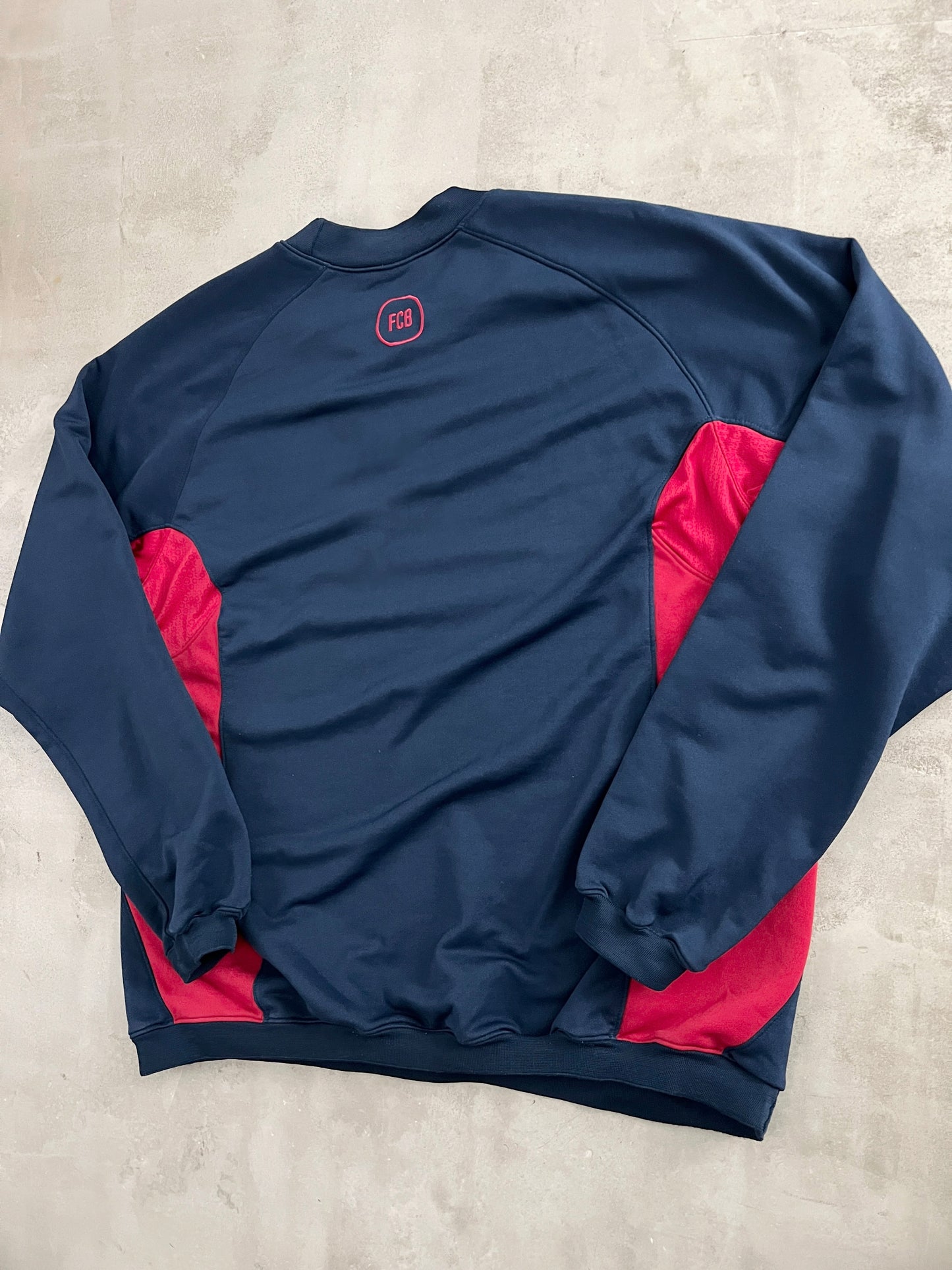 NAVY FC BARCELONA NIKE SWEATER - 2000S - XL