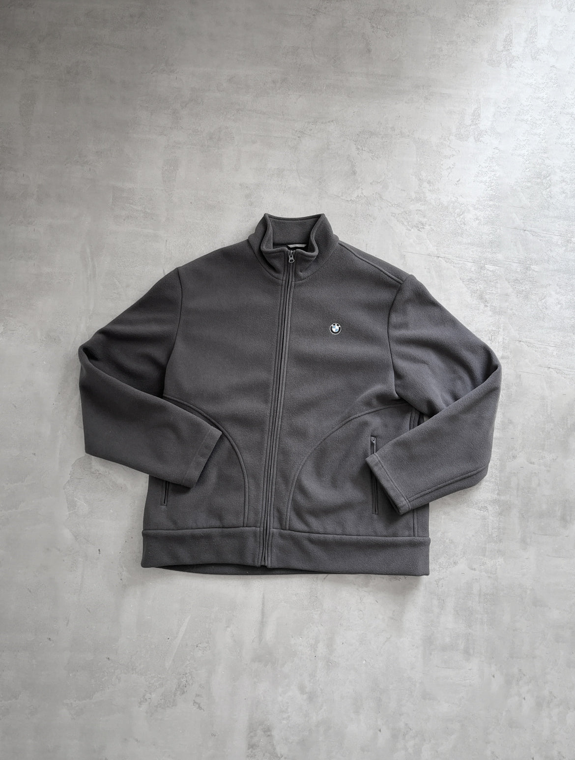 GREY BMW FLEECE JACKET - 2000S - XL