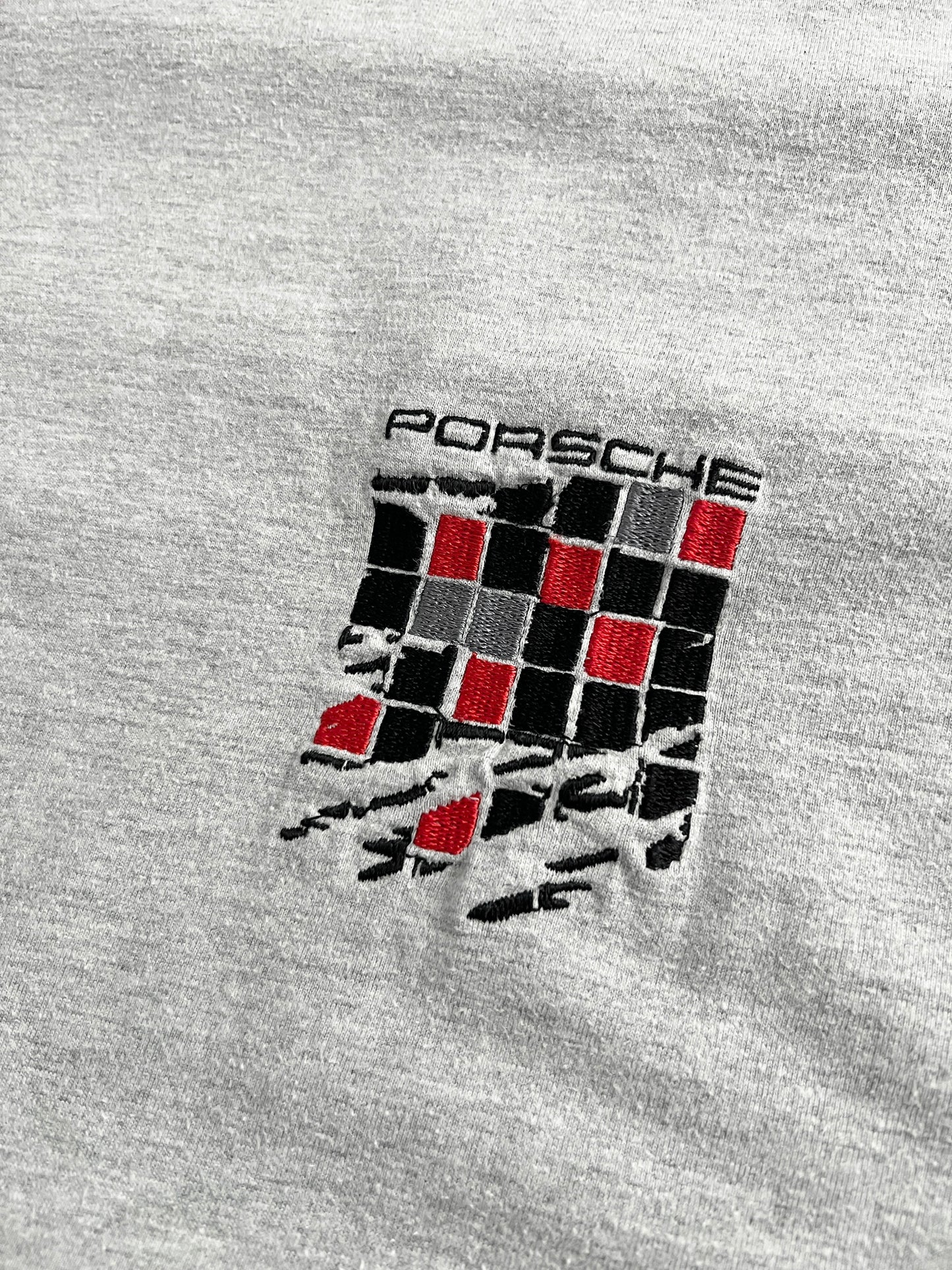 GREY PORSCHE TEE - 1990S - L