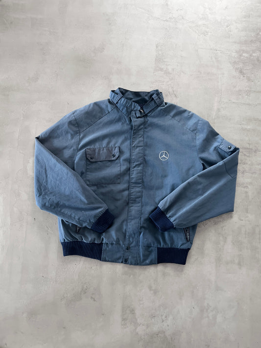 BLUE MERCEDES BENZ JACKET - 1990S - M/L