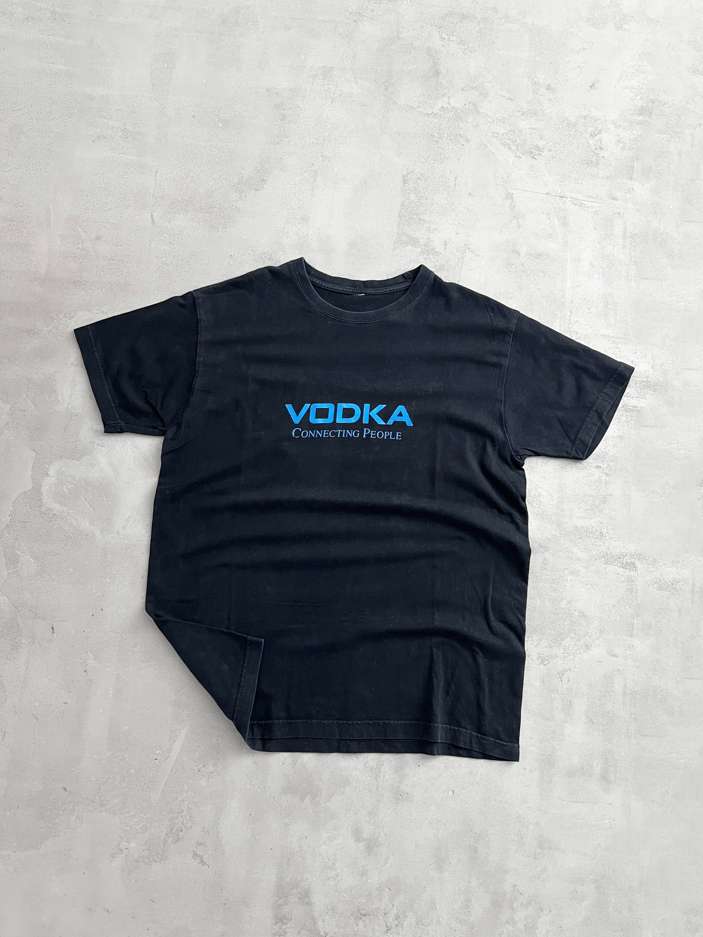 FADED BLACK VODKA PARODY TEE - 2000S - L