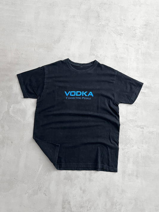 FADED BLACK VODKA PARODY TEE - 2000S - L