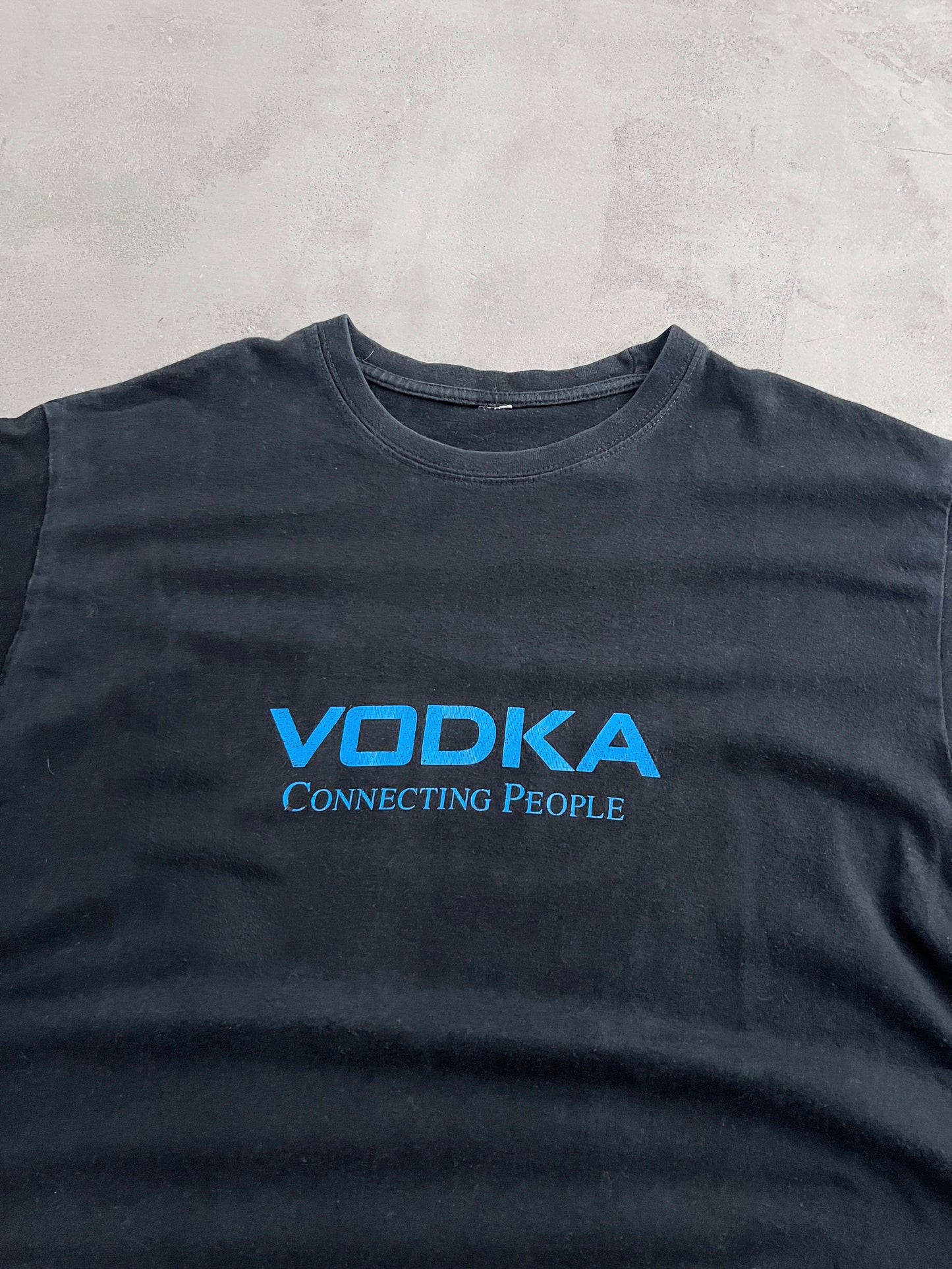 FADED BLACK VODKA PARODY TEE - 2000S - L