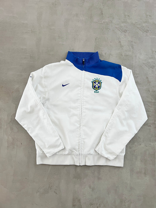 WHITE BRAZIL NIKE TRACK JACKET - 2000S - L