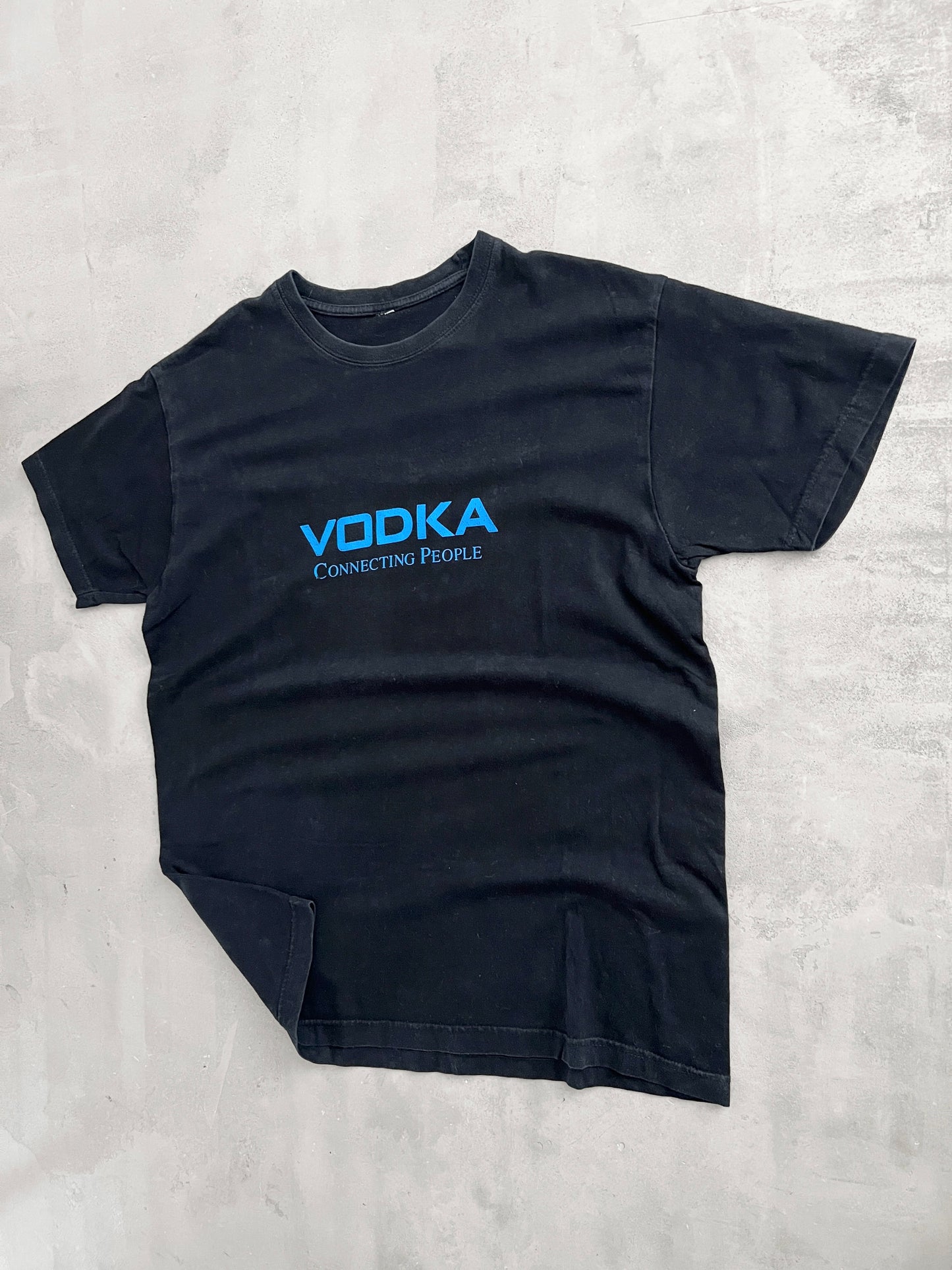 FADED BLACK VODKA PARODY TEE - 2000S - L
