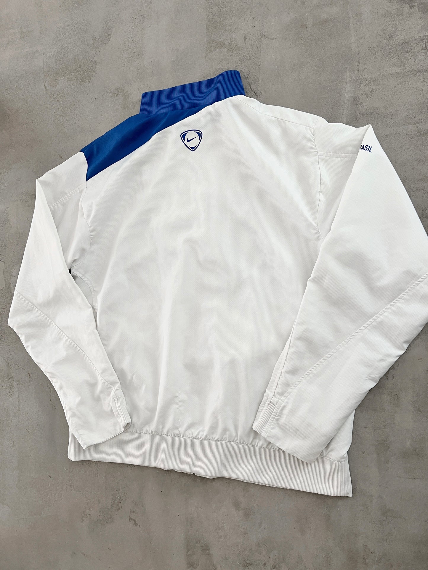 WHITE BRAZIL NIKE TRACK JACKET - 2000S - L