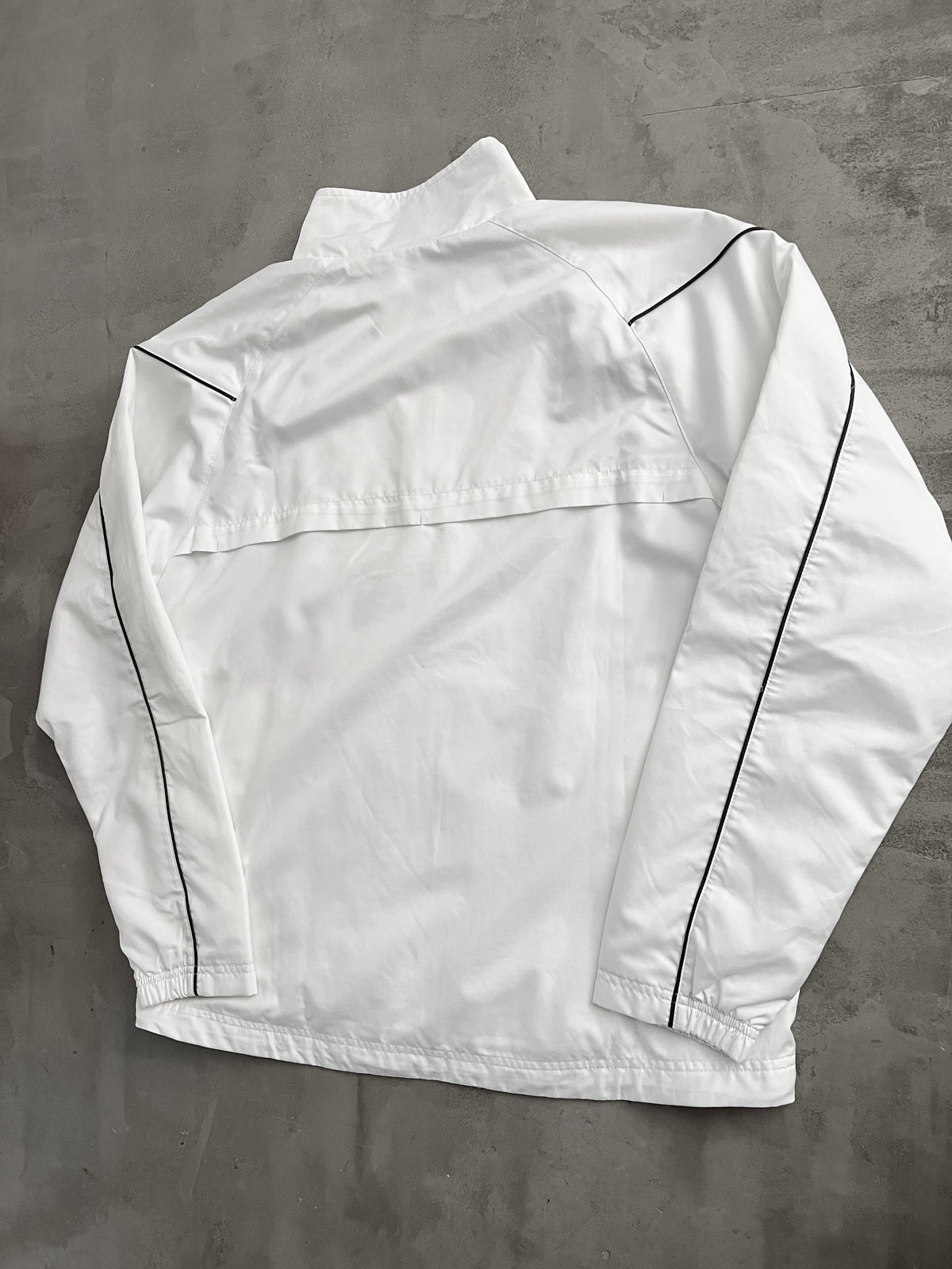 WHITE/MOCHA NIKE TRACK JACKET - 2000S - L