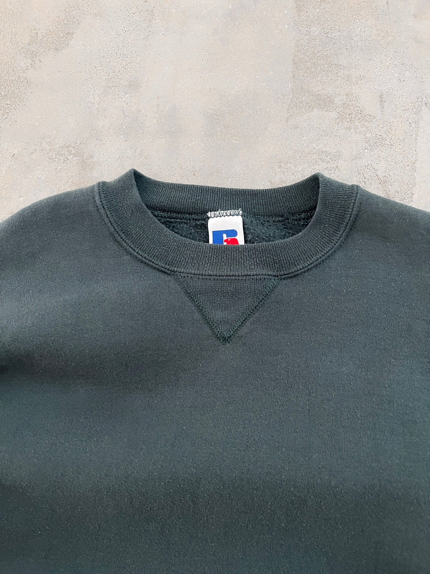 DARK GREEN RUSSELL SWEATER - 1990S - L/M