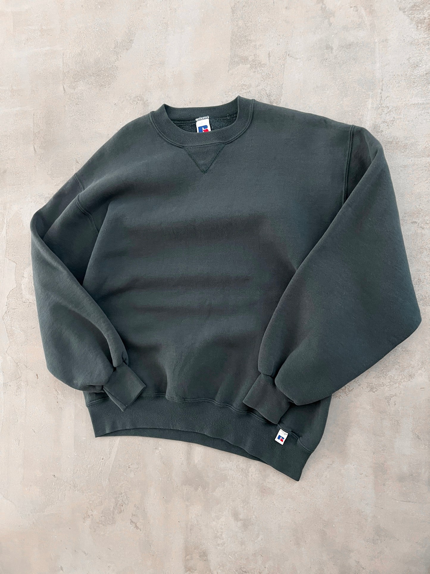 DARK GREEN RUSSELL SWEATER - 1990S - L/M