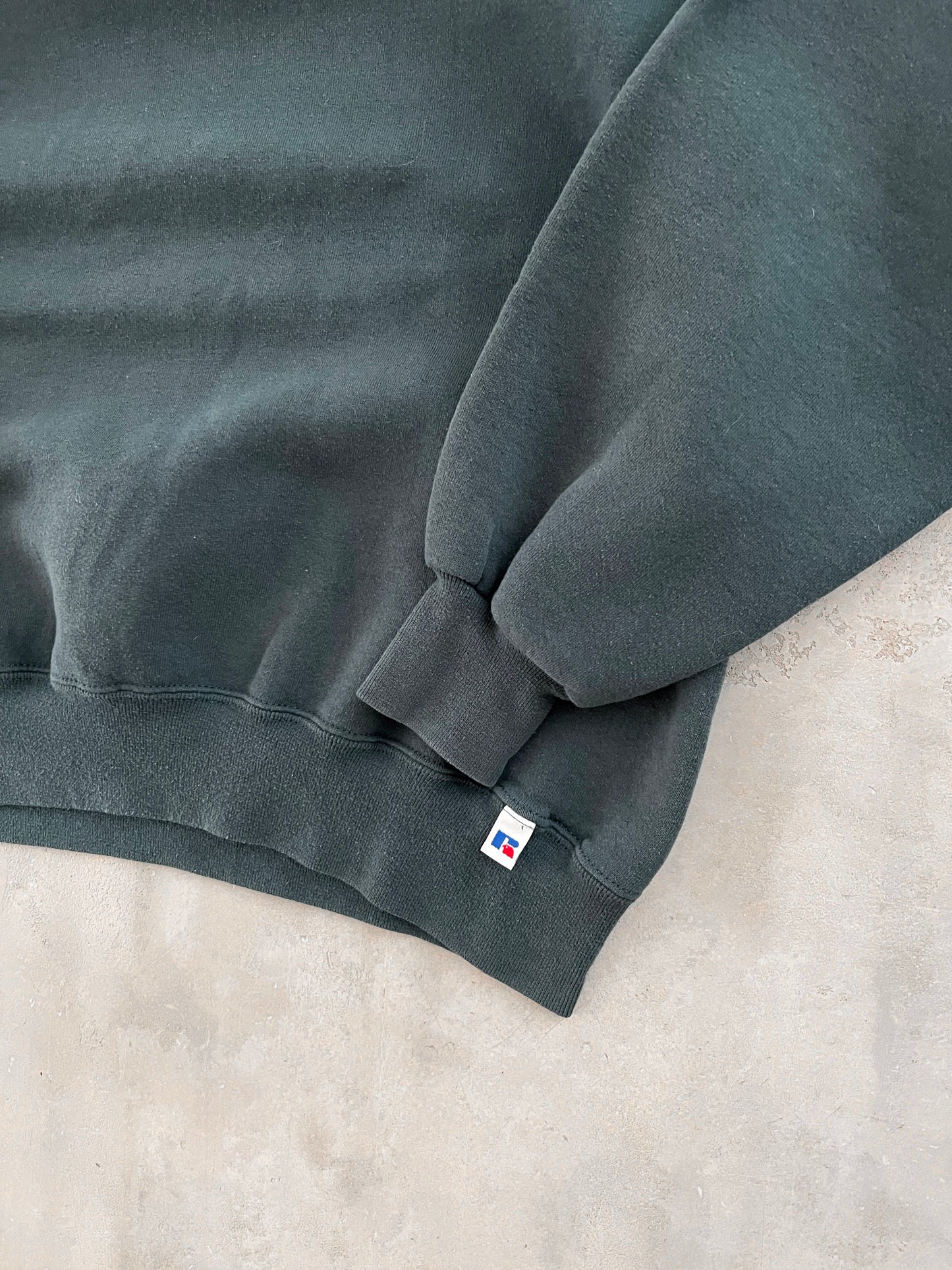 DARK GREEN RUSSELL SWEATER - 1990S - L/M