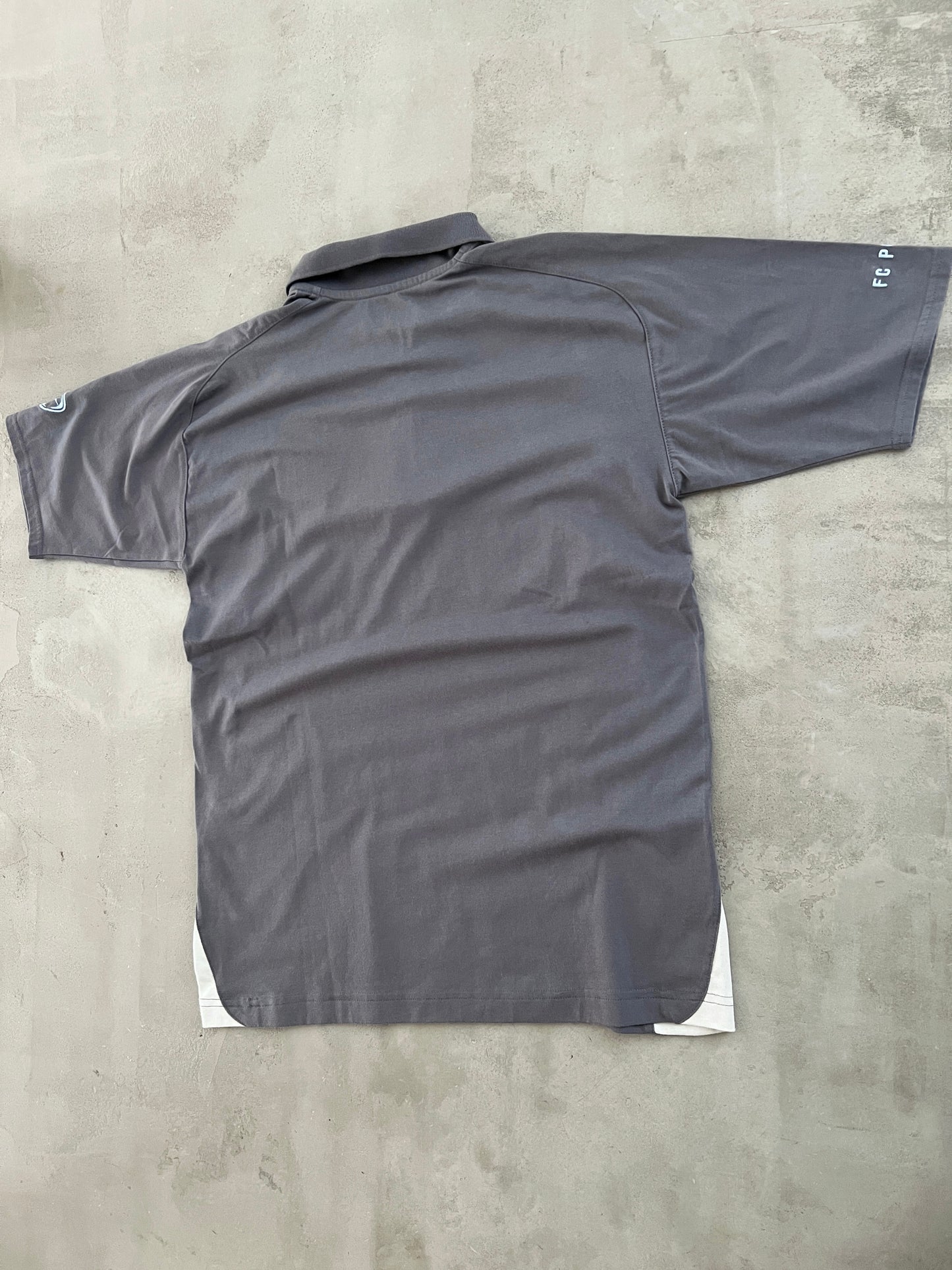 GREY/BABY BLUE FC PORTO NIKE POLO - 2000S - M
