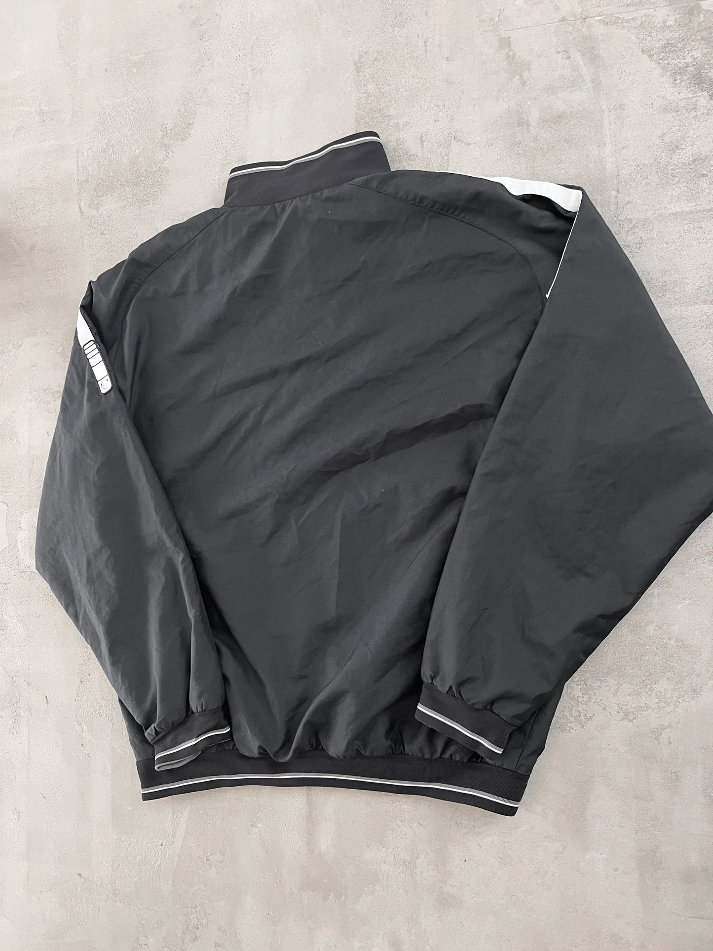 BLACK/GREY REVERSIBLE NIKE HALFZIP - 2000S - L/M
