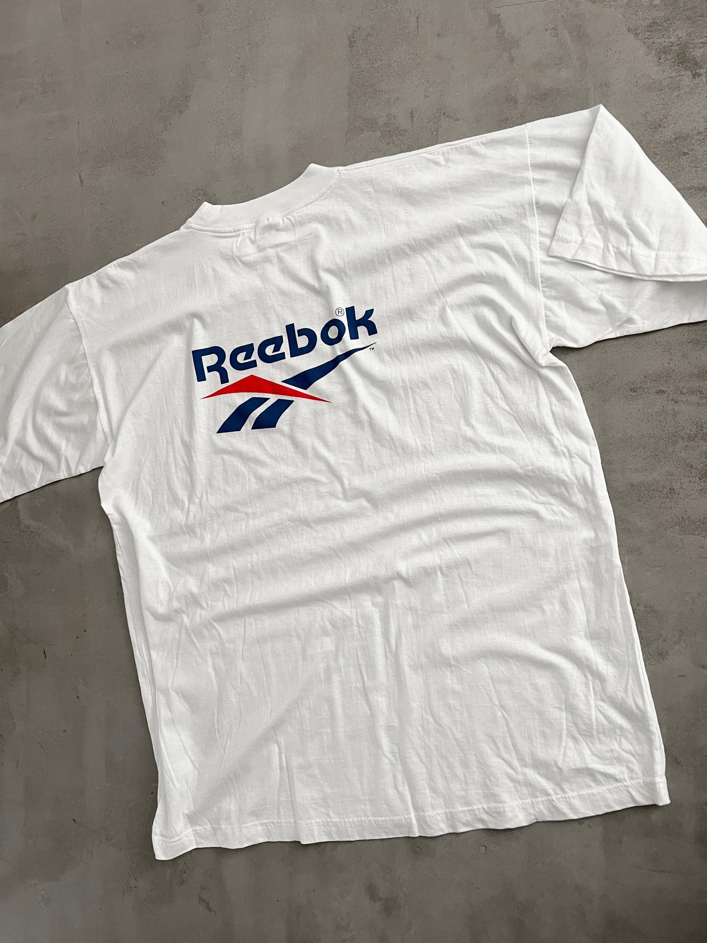 WHITE REBOOK VIENNA MARATHON TEE - 1994 - XL
