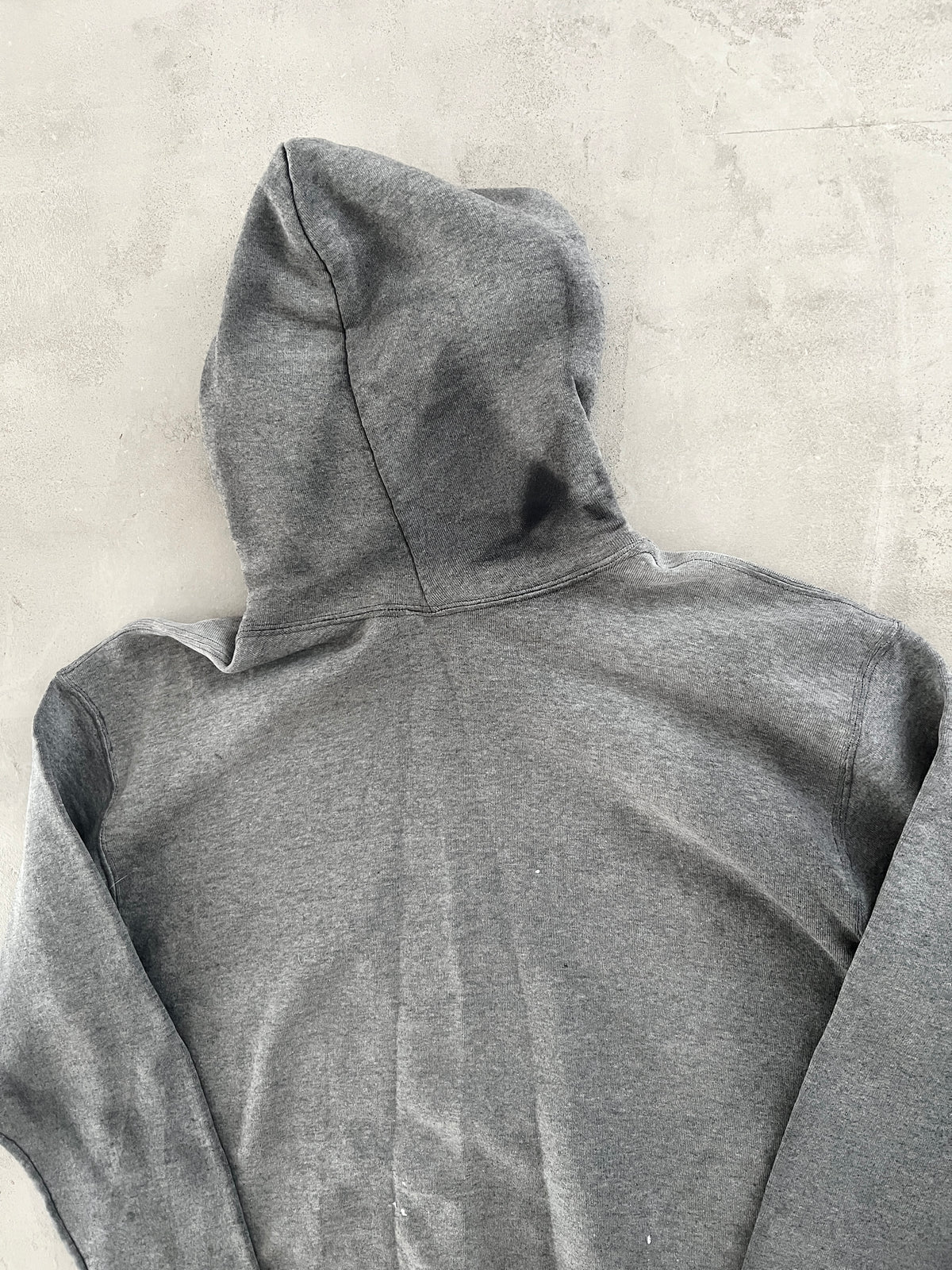 FADED GREY RUSSELL HOODIE - 1990S - L/M