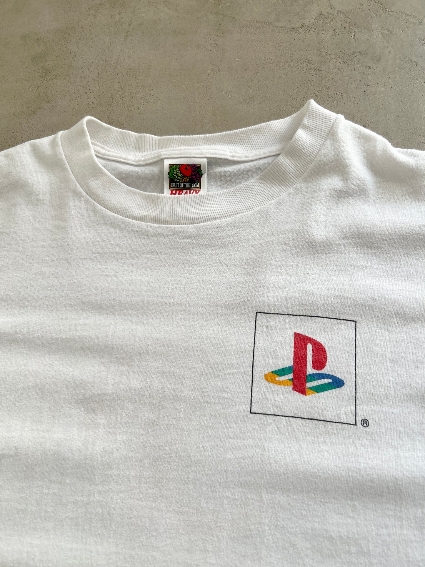 WHITE PLAYSTATION PROMO TEE - 1990S - L