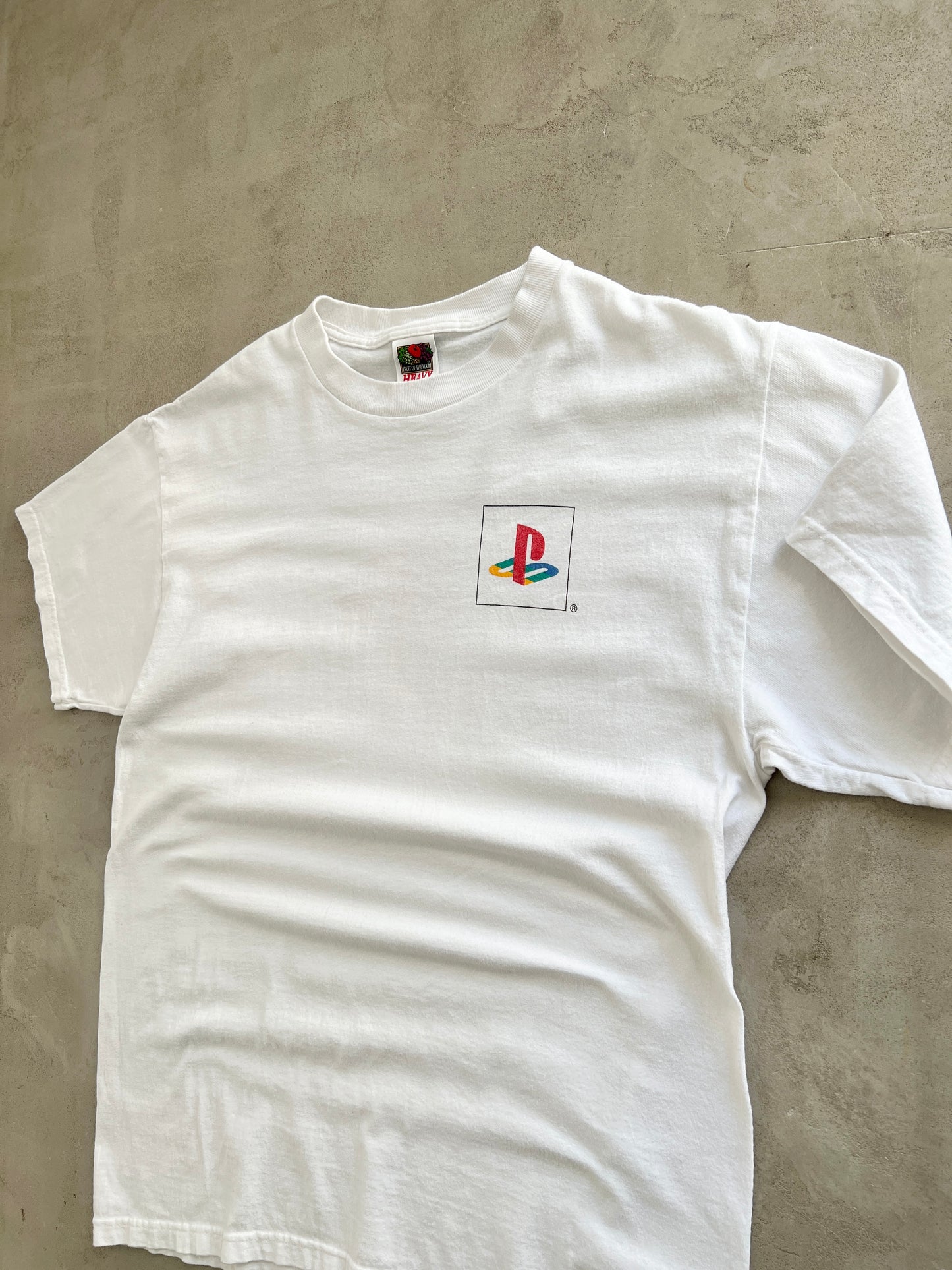 WHITE PLAYSTATION PROMO TEE - 1990S - L