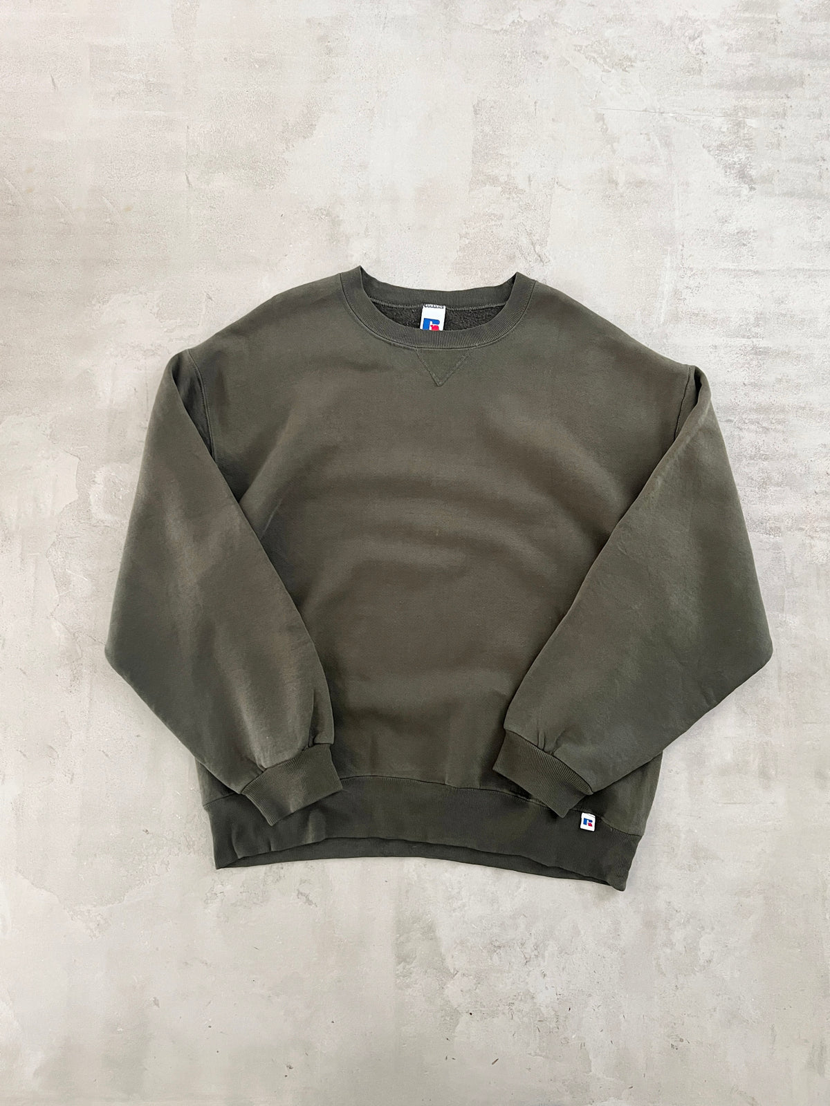 OLIVE RUSSELL SWEATER - 1990S - XL