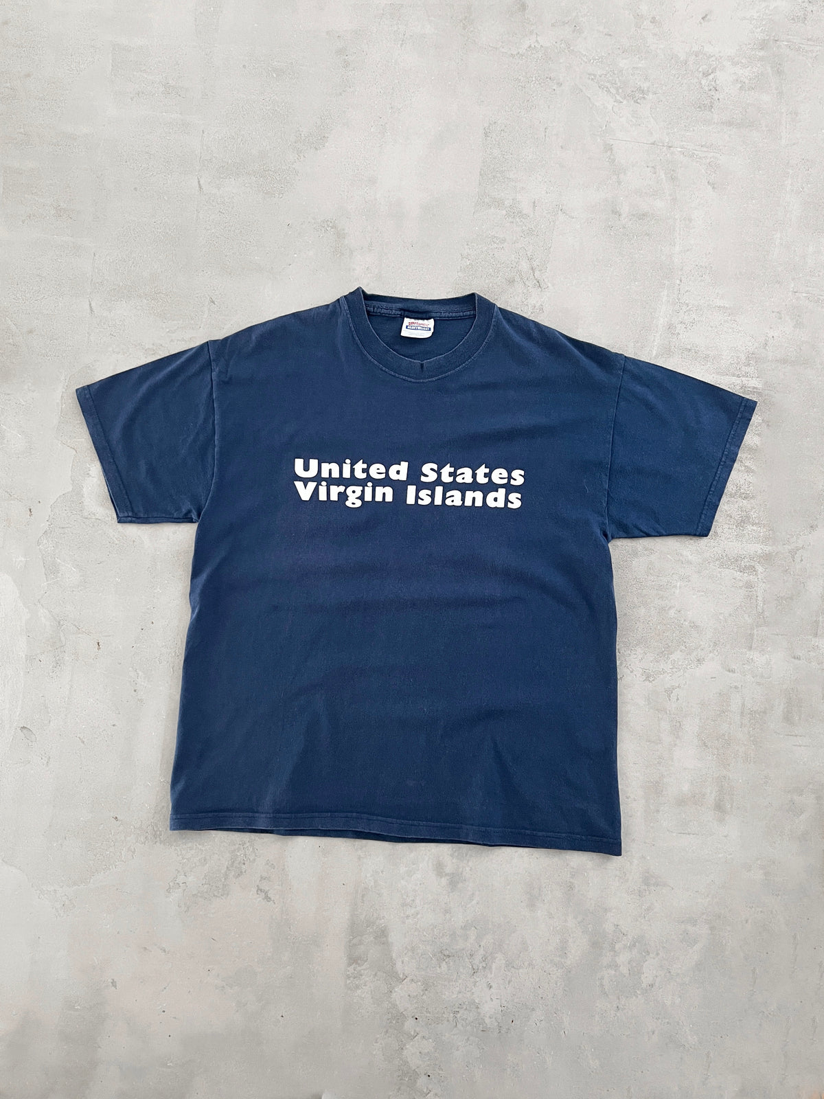 NAVY VIRGIN ISLANDS TEE - 2000S - L