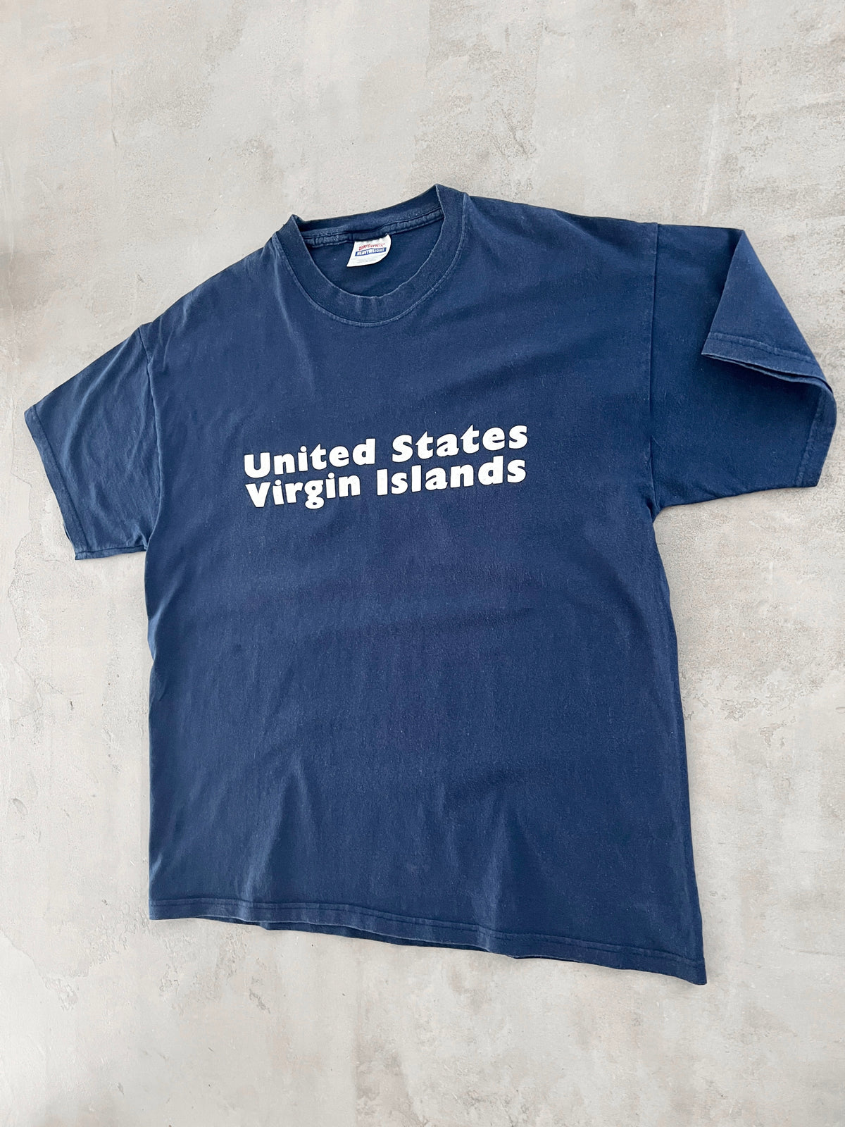 NAVY VIRGIN ISLANDS TEE - 2000S - L