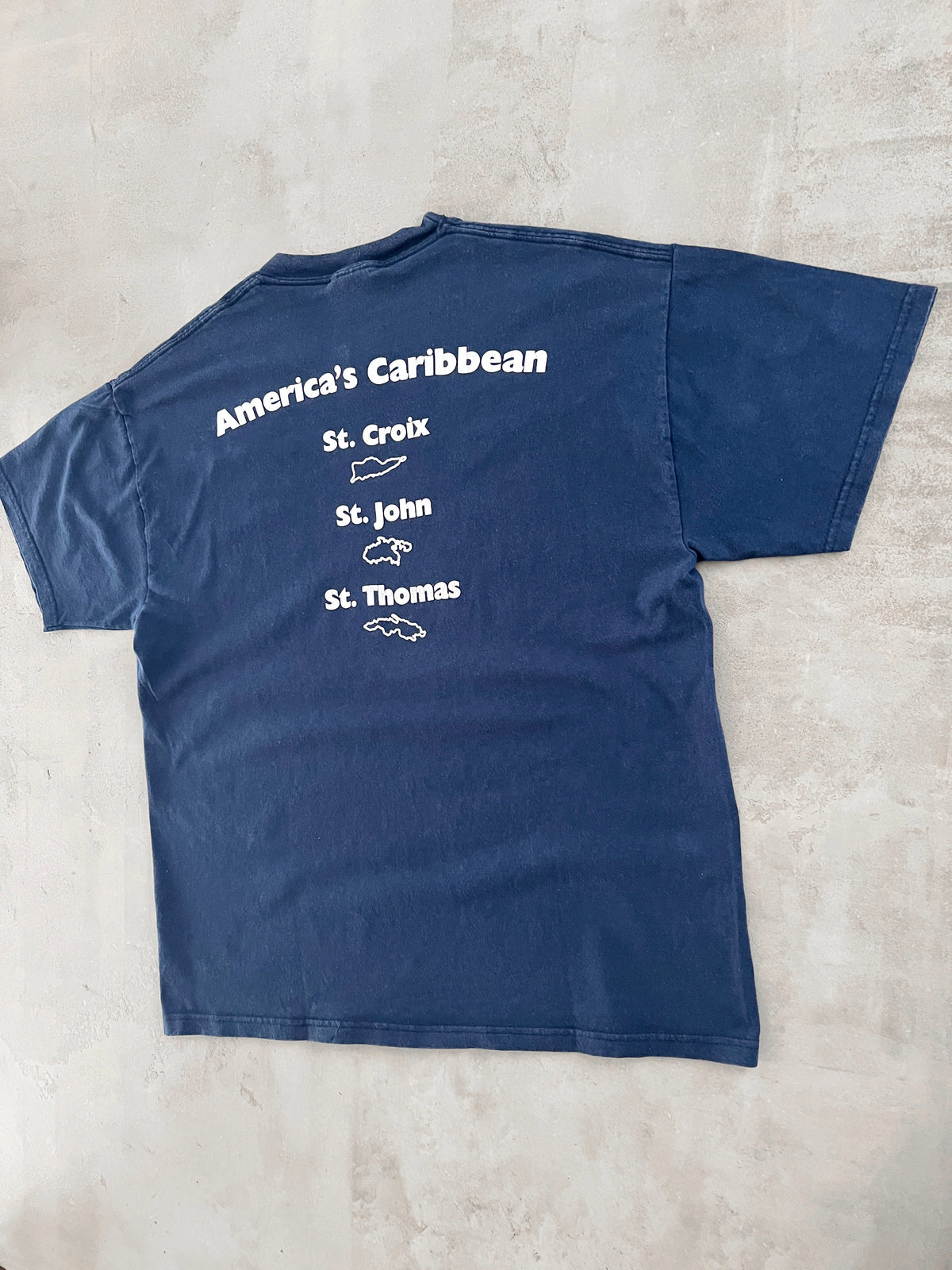 NAVY VIRGIN ISLANDS TEE - 2000S - L