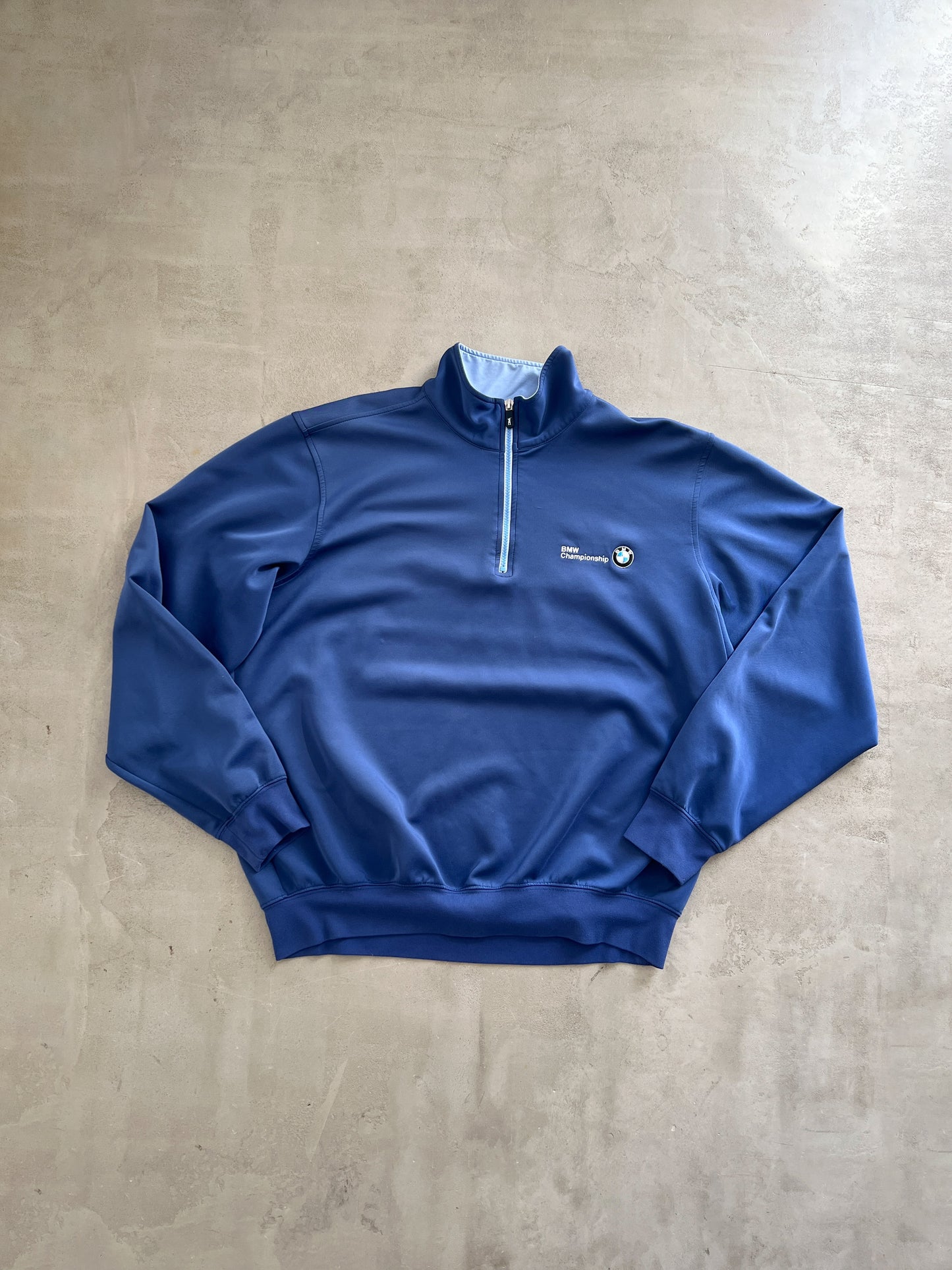NAVY BMW GOLF HALF ZIP - 2000S - L