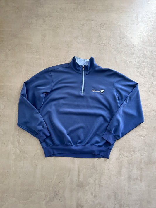 NAVY BMW GOLF HALF ZIP - 2000S - L