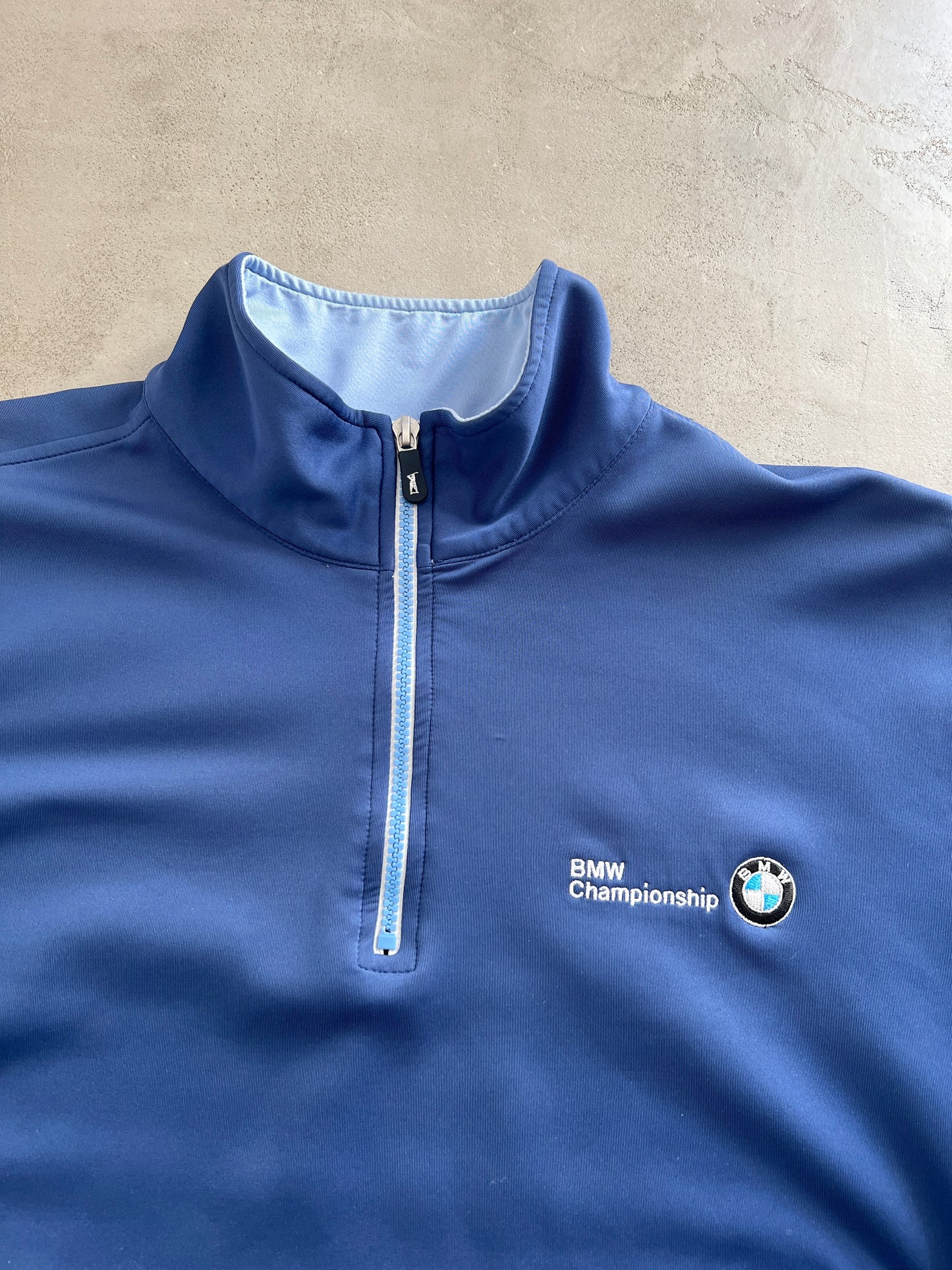 NAVY BMW GOLF HALF ZIP - 2000S - L