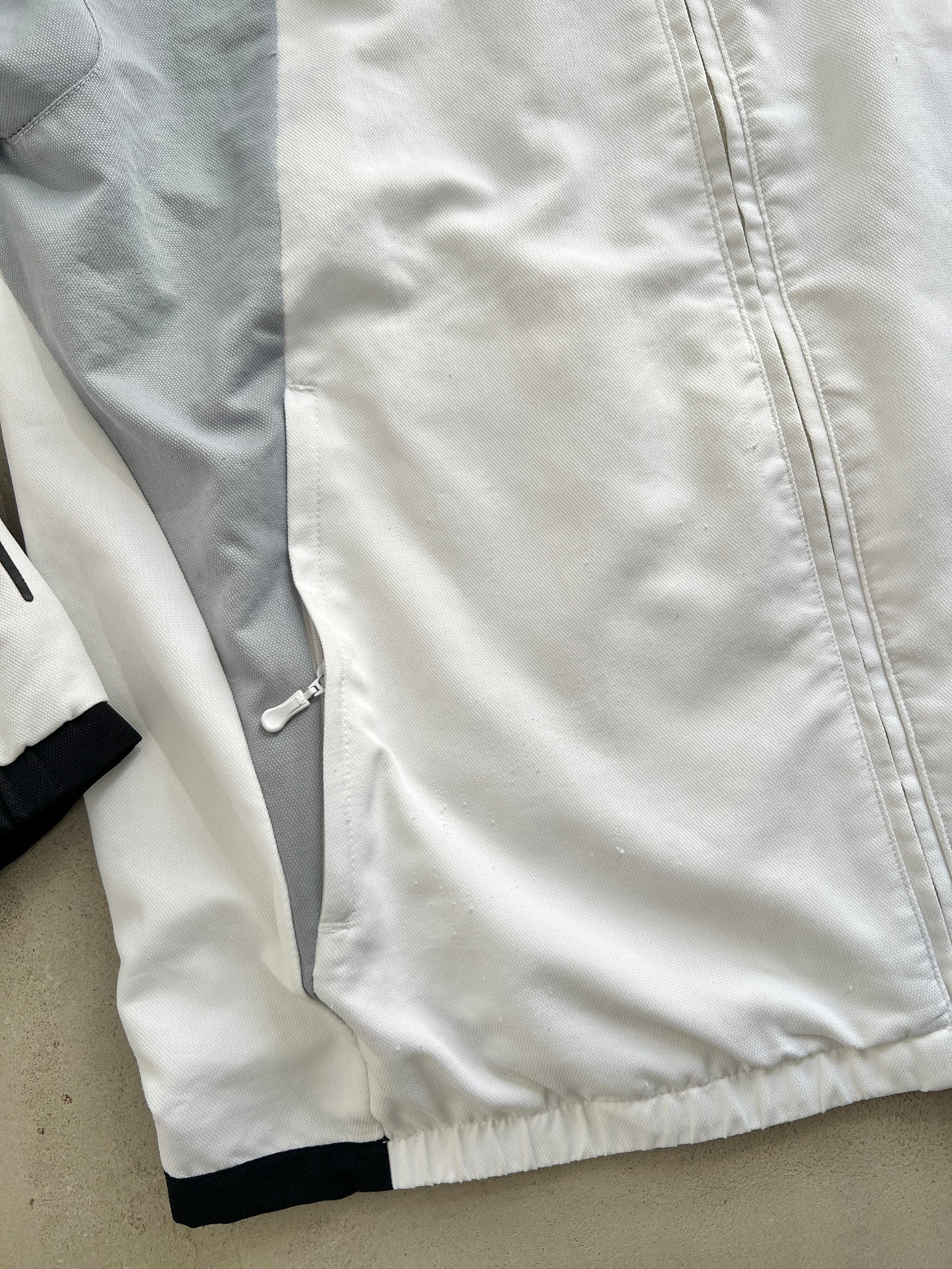 WHITE REAL MADRID TRACK JACKET - 2000S - L/M