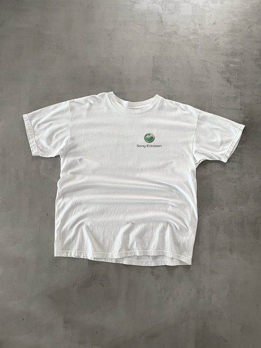 WHITE SONY ERICSON PROMO TEE - 2000S - XL/XXL