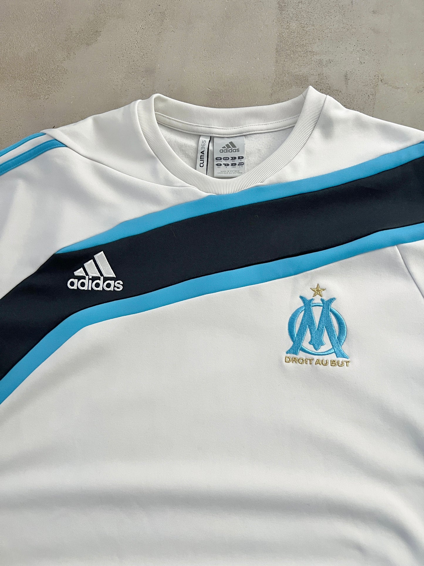 WHITE/BABY BLUE MARSEILLE SWEATER - 2000S - XL