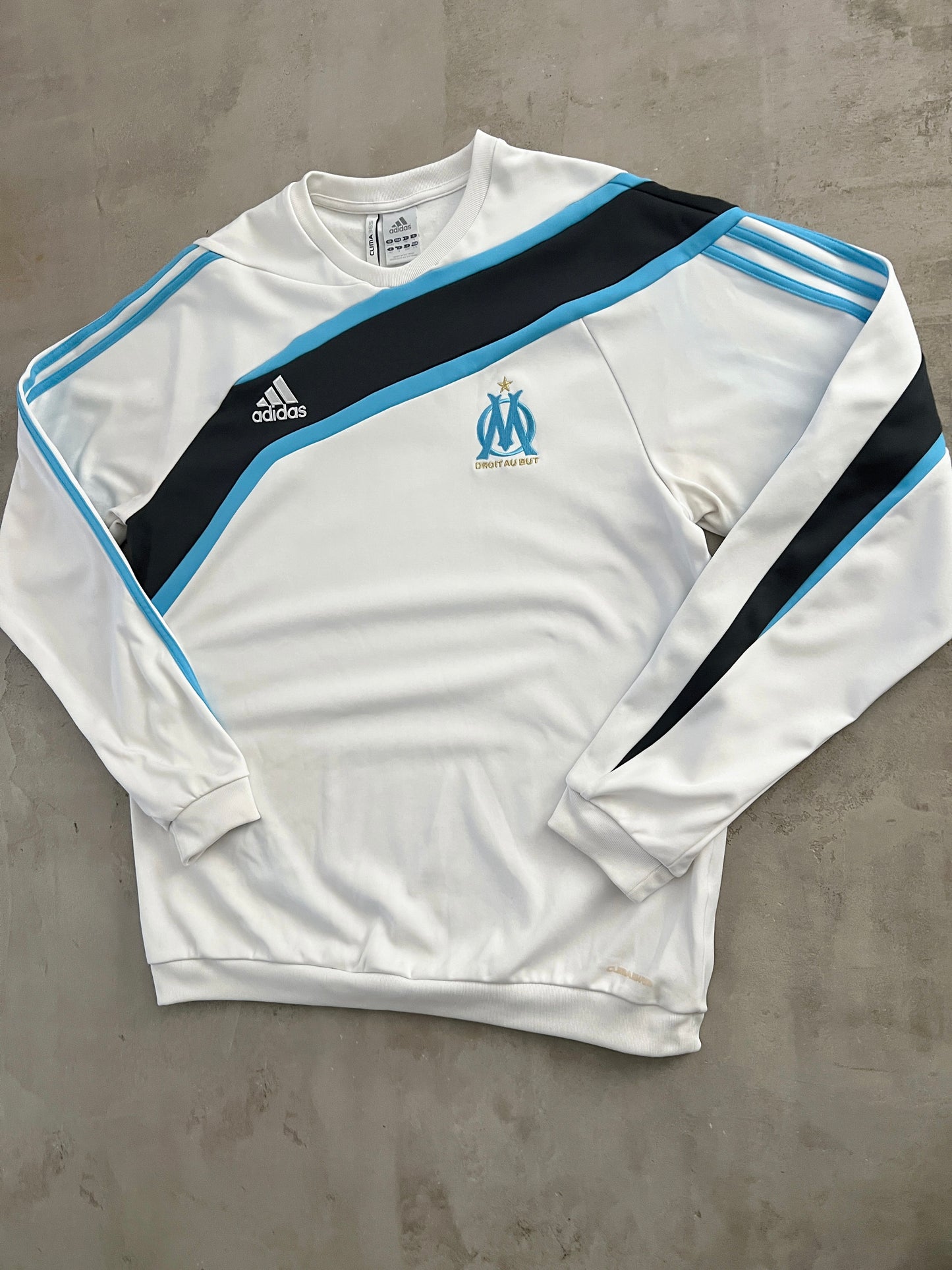 WHITE/BABY BLUE MARSEILLE SWEATER - 2000S - XL