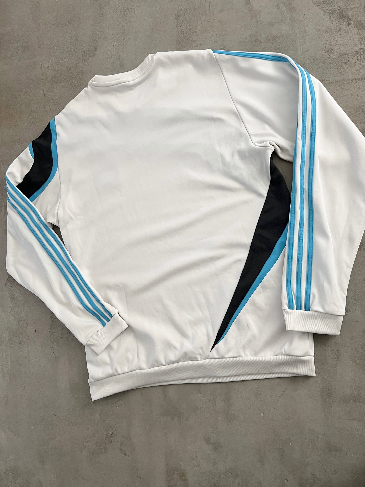 WHITE/BABY BLUE MARSEILLE SWEATER - 2000S - XL