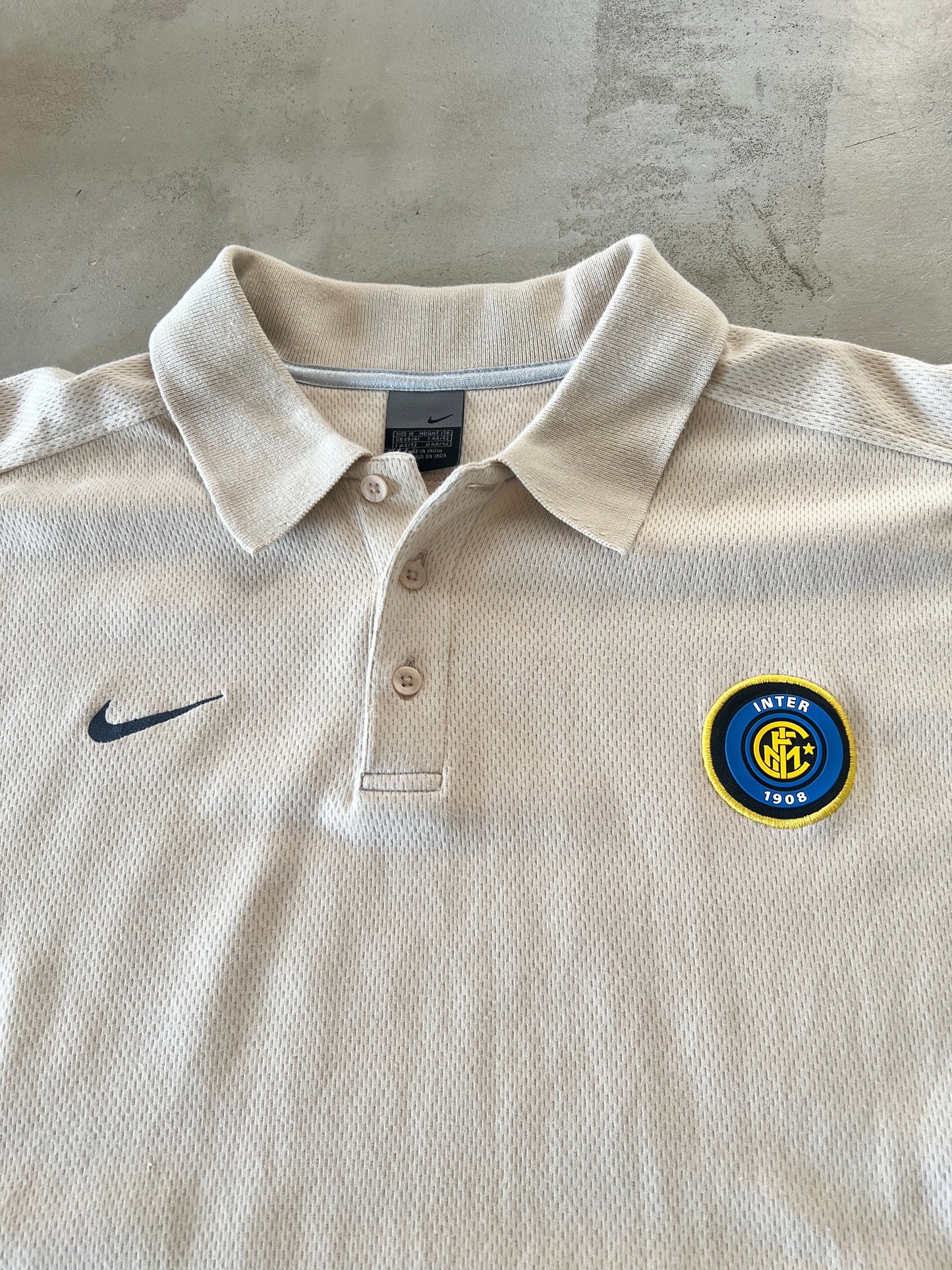 CREME INTER MILAN NIKE POLO - 2000S - L