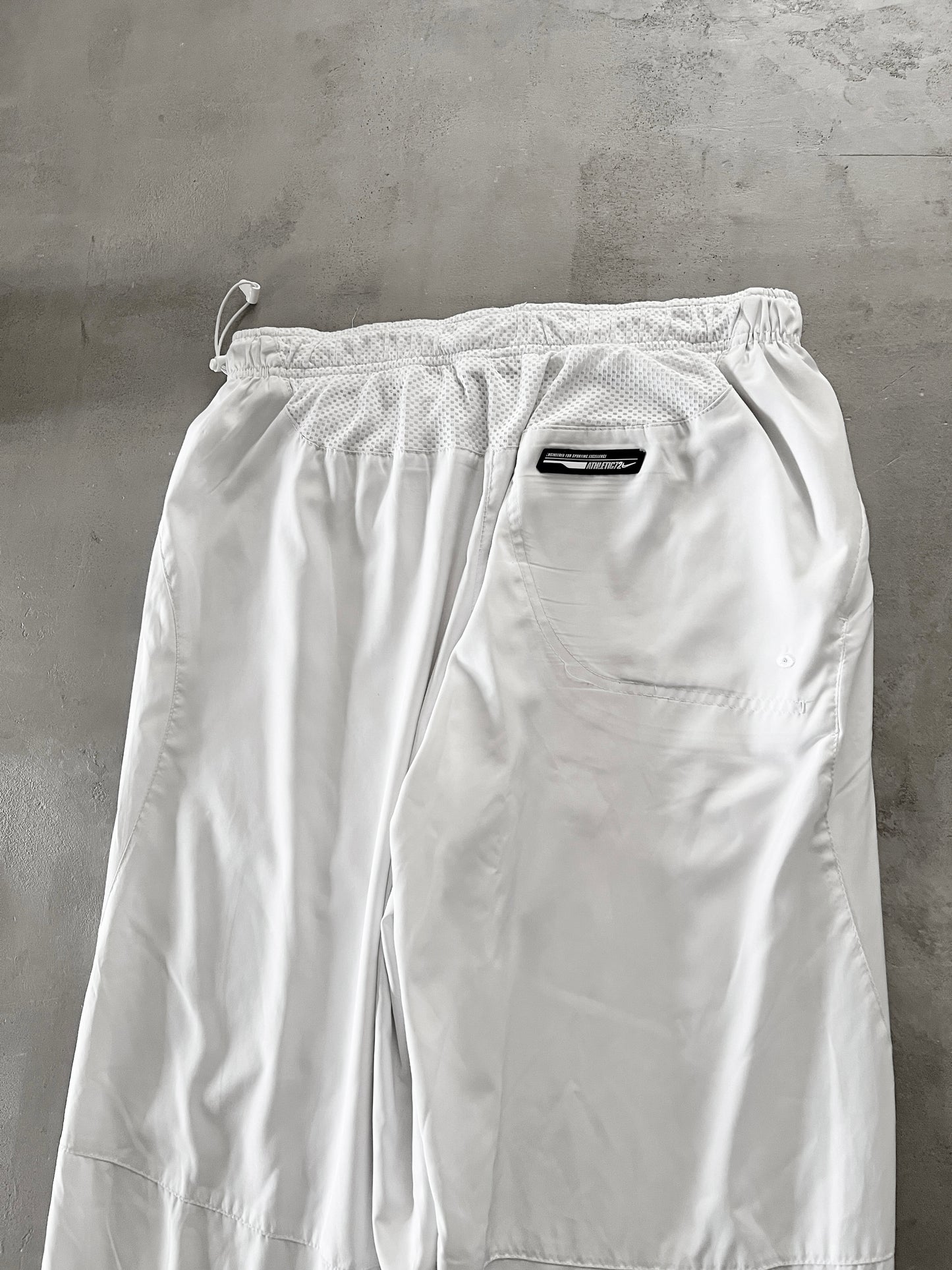 WHITE NIKE TRACK PANTS - 2000S - L