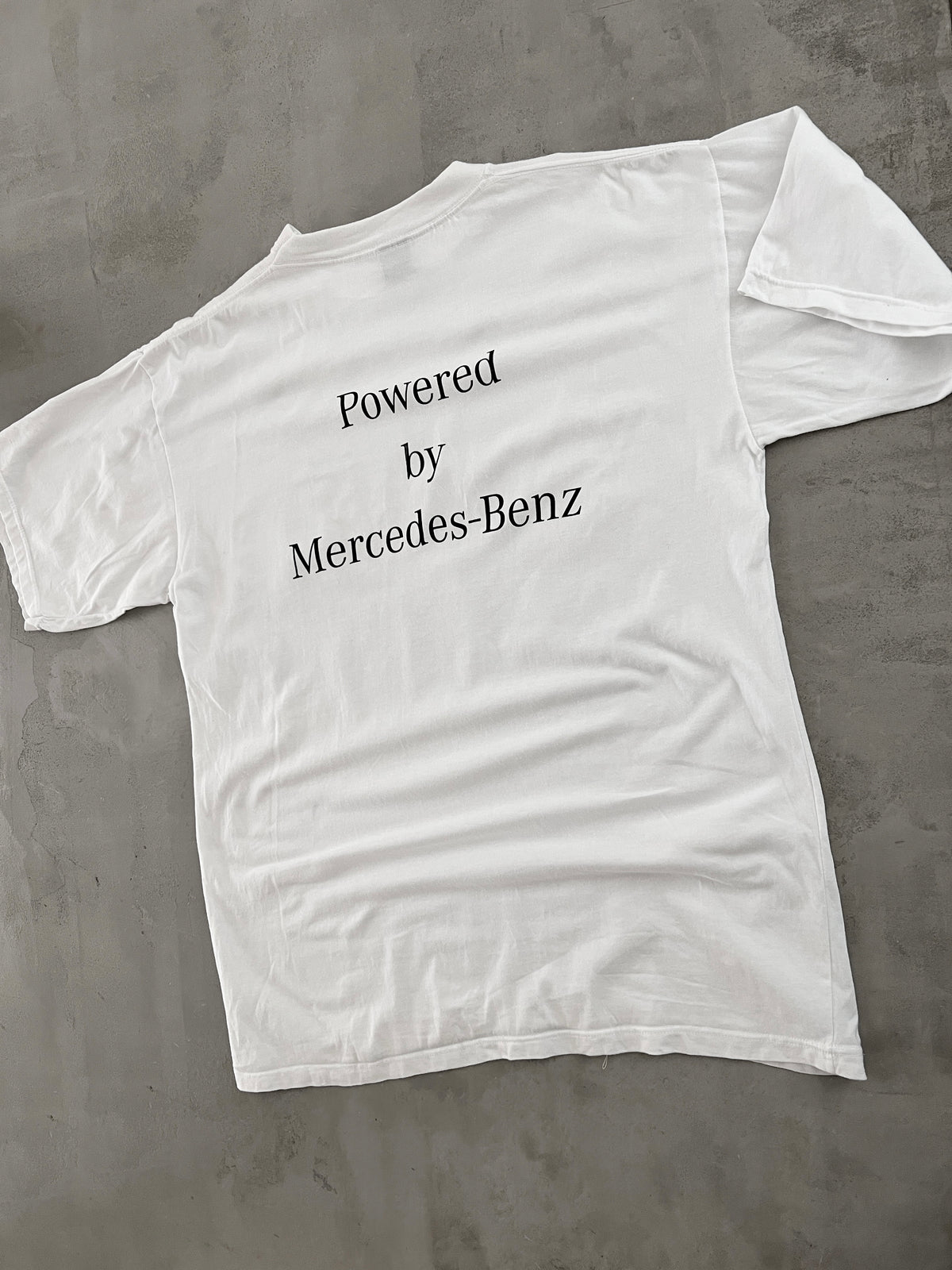 WHITE MERCEDES BENZ RACING TEE - 1990S - XL