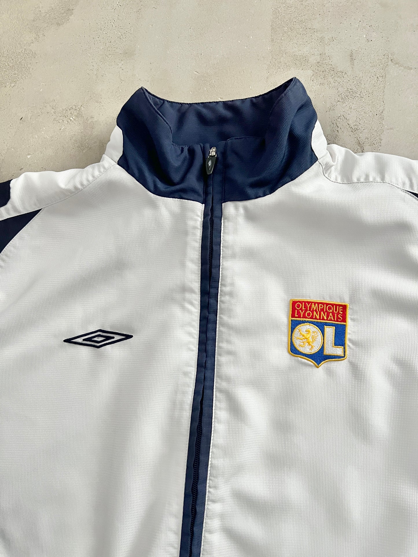 WHITE OLYMPIQUE LYON UMBRO JACKET - 2000S - XS