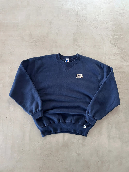 NAVY RUSSELL ATHELTIC SWEATER - 2000S - M