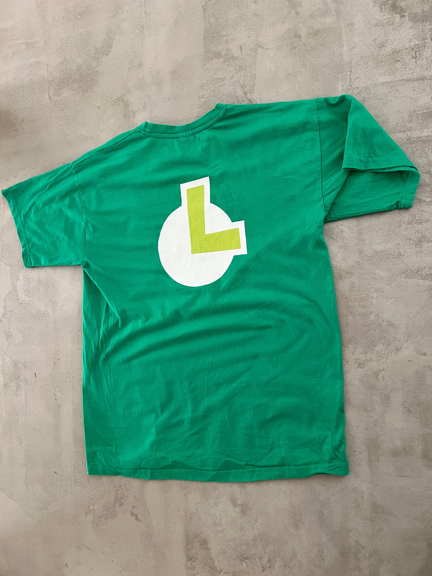 GREEN NINTENDO LUIGI TEE - 2000S - L