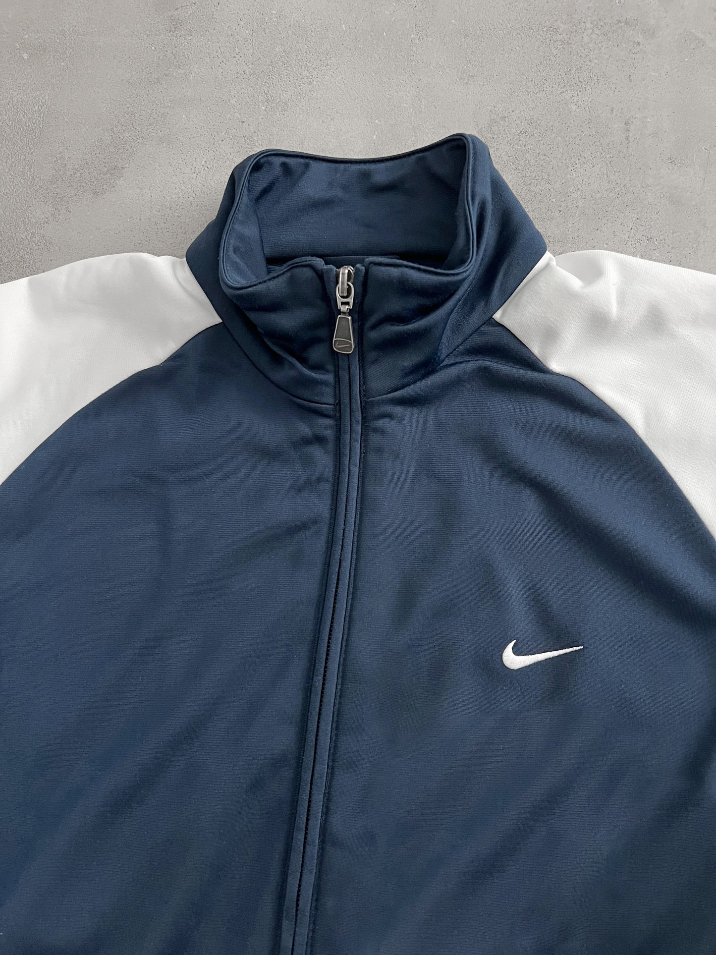 NAVY NIKE TRACK JACKET - 2000S - S