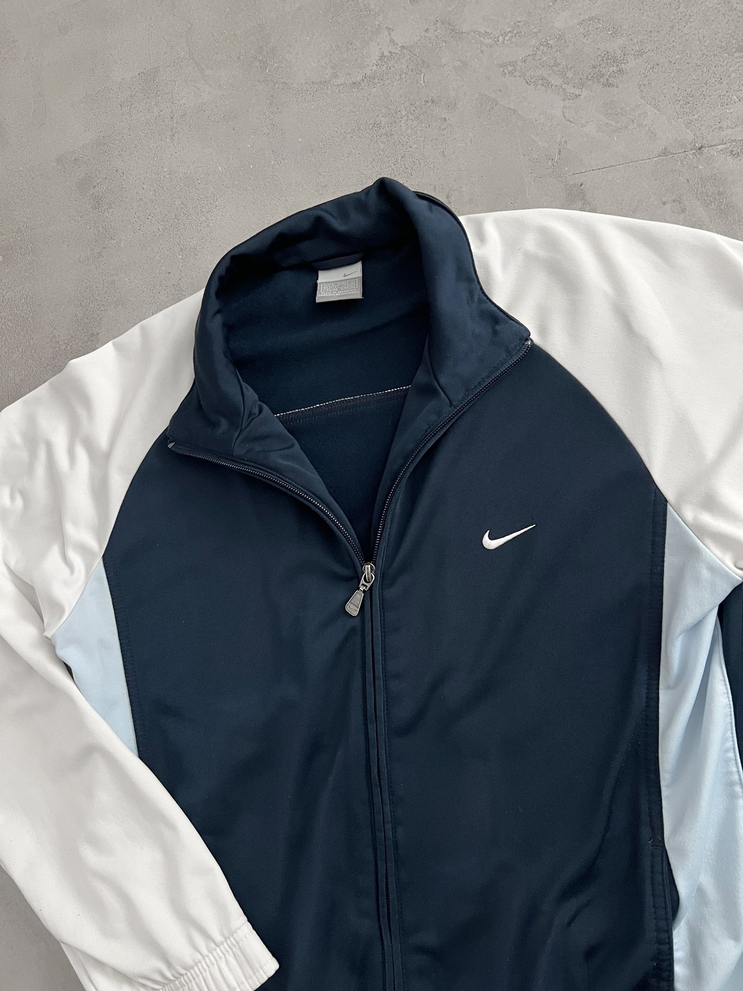 NAVY NIKE TRACK JACKET - 2000S - S